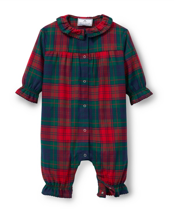 Baby’s Madeline Romper - Tartan Red