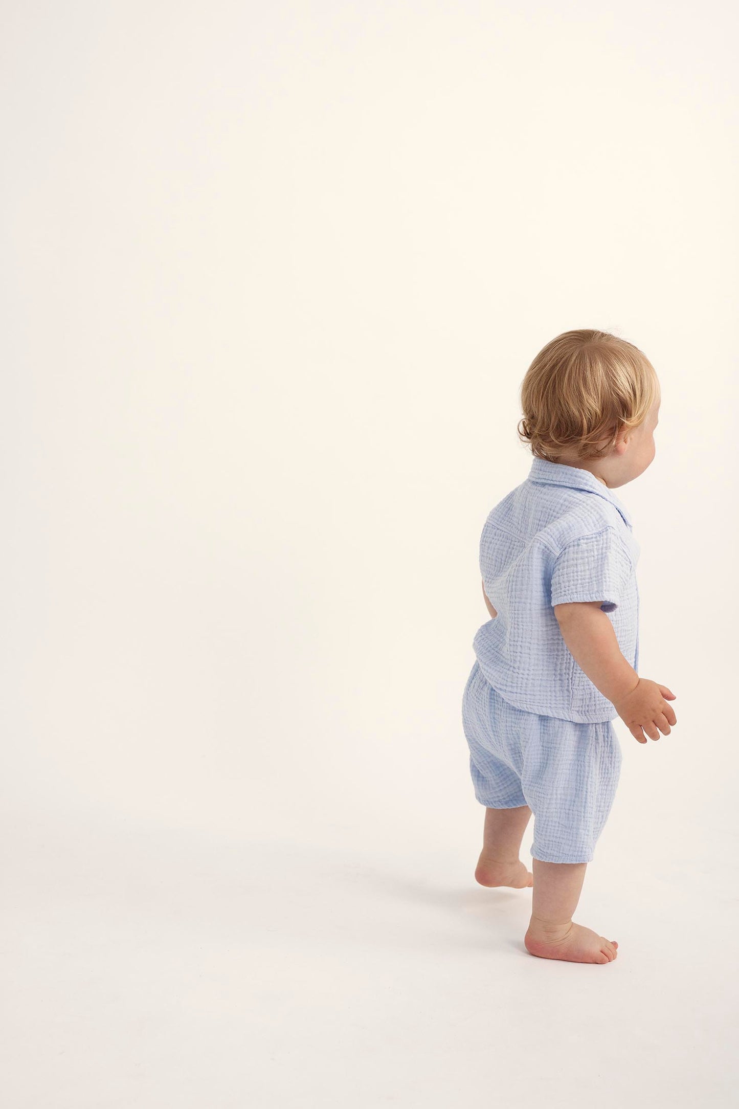 Soft Gauze Baby Shorts - Sky Blue
