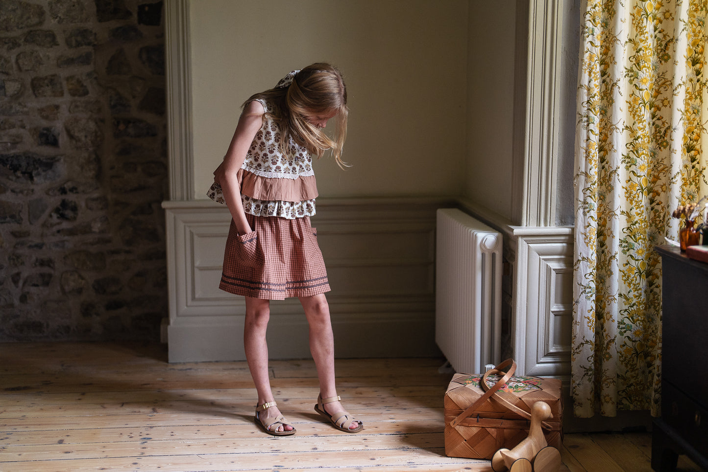 Bonnie Blouse Jaipur Floral - Tea Rose