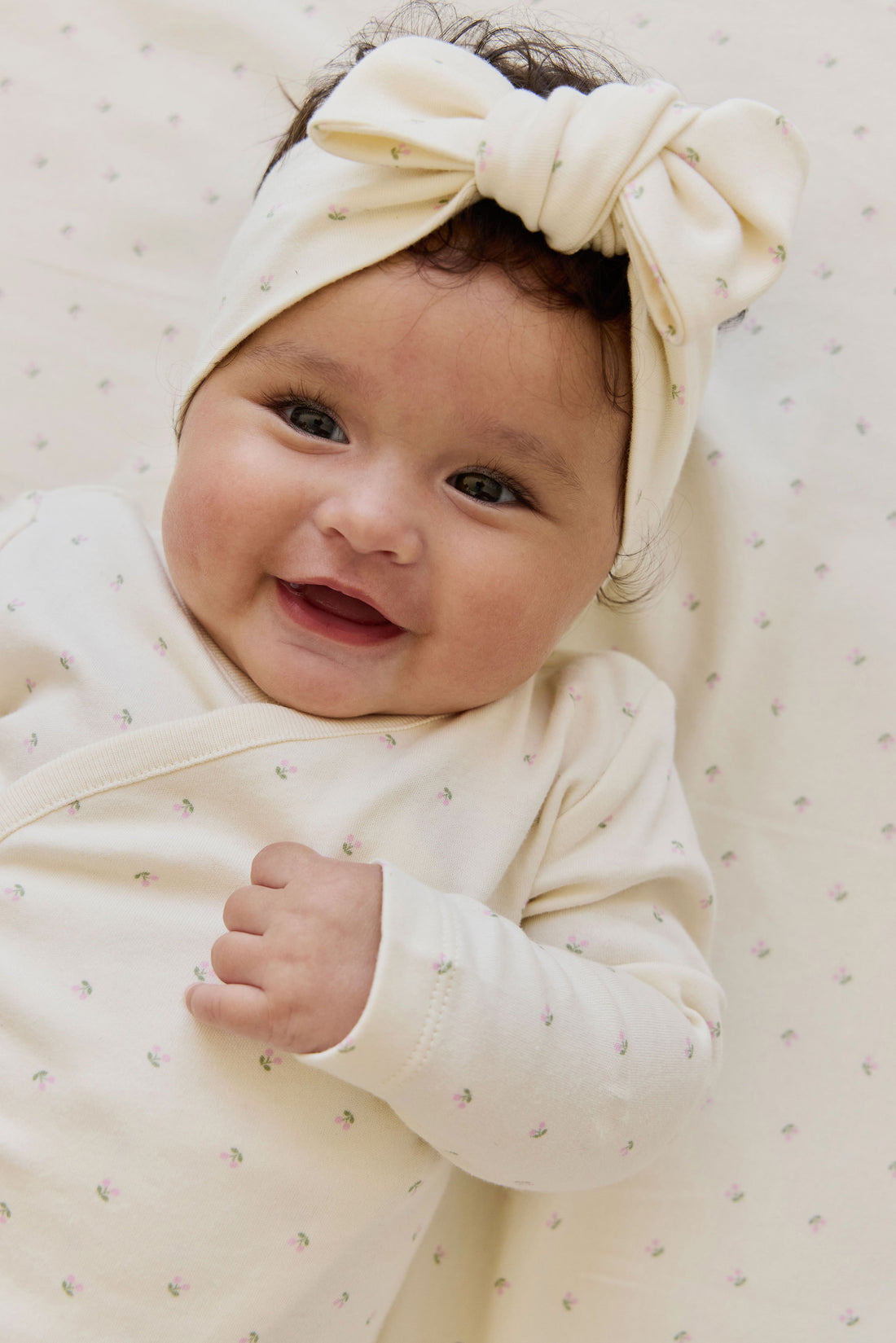 Organic Cotton Estelle Onepiece - Ditsy Cherries