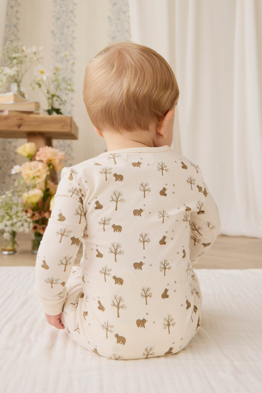 Organic Cotton Jude Onepiece - Honey Bear Cloud