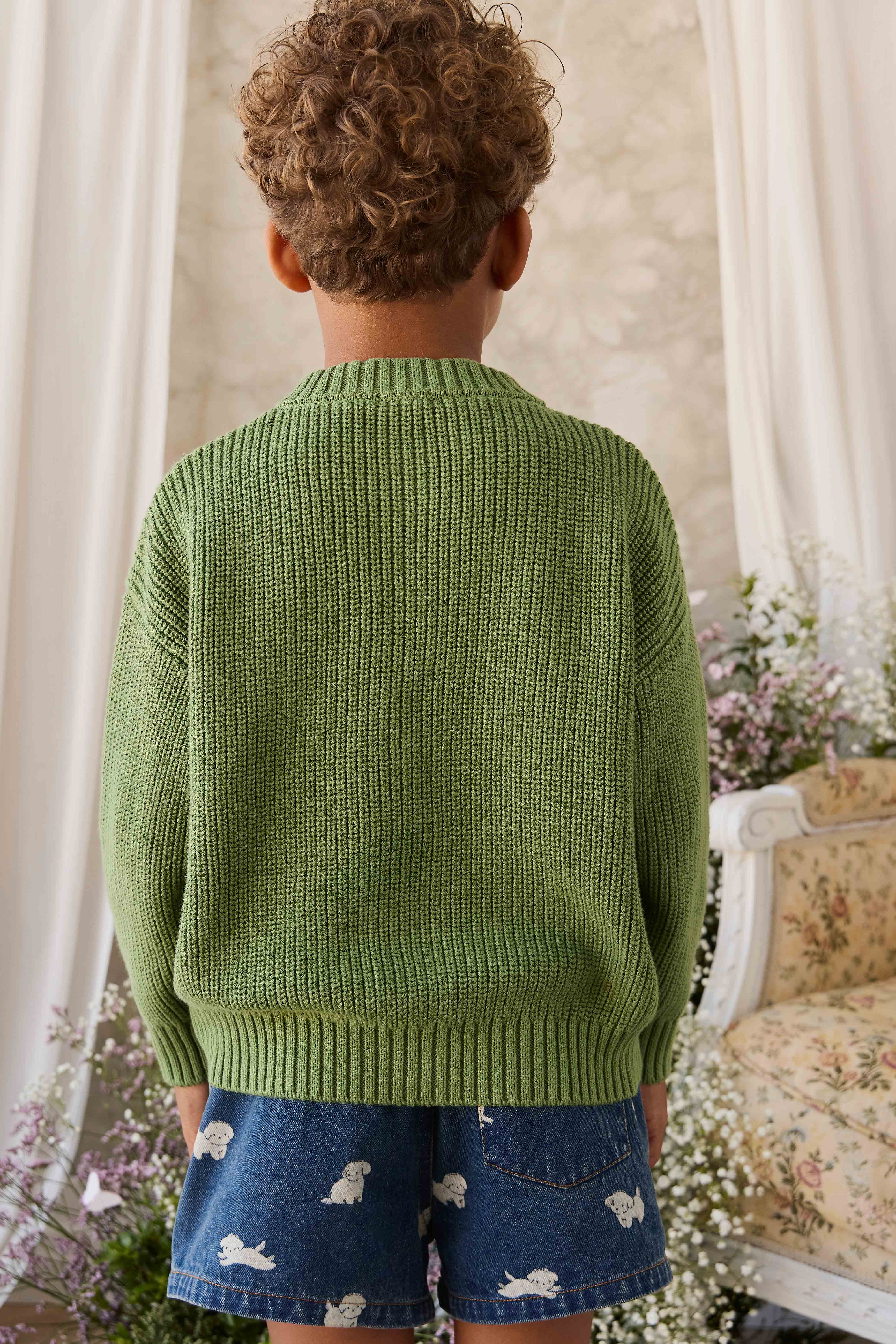 Johan Knitted Cardigan - Matcha