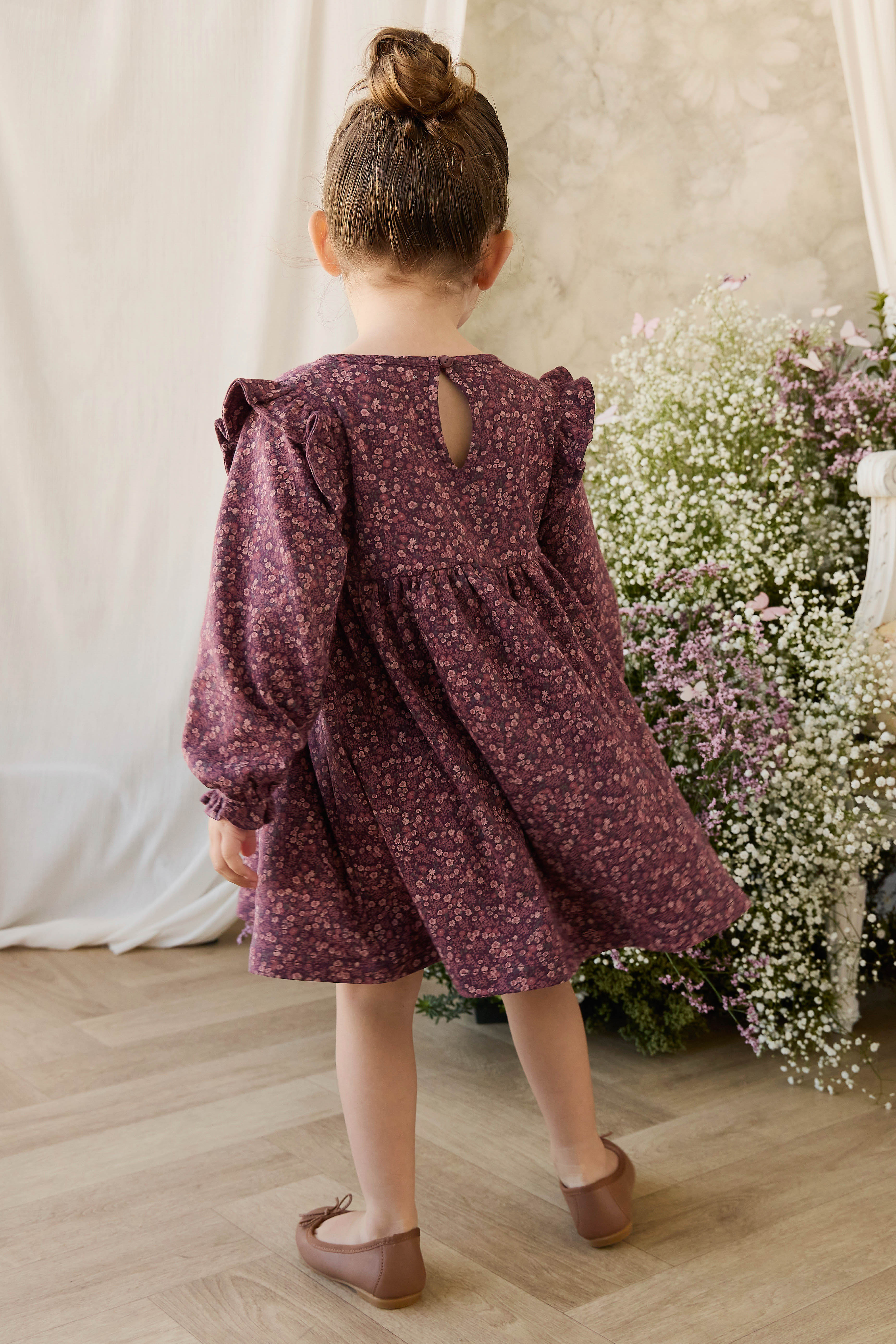 Organic Cotton Frankie Dress - Fig Floral