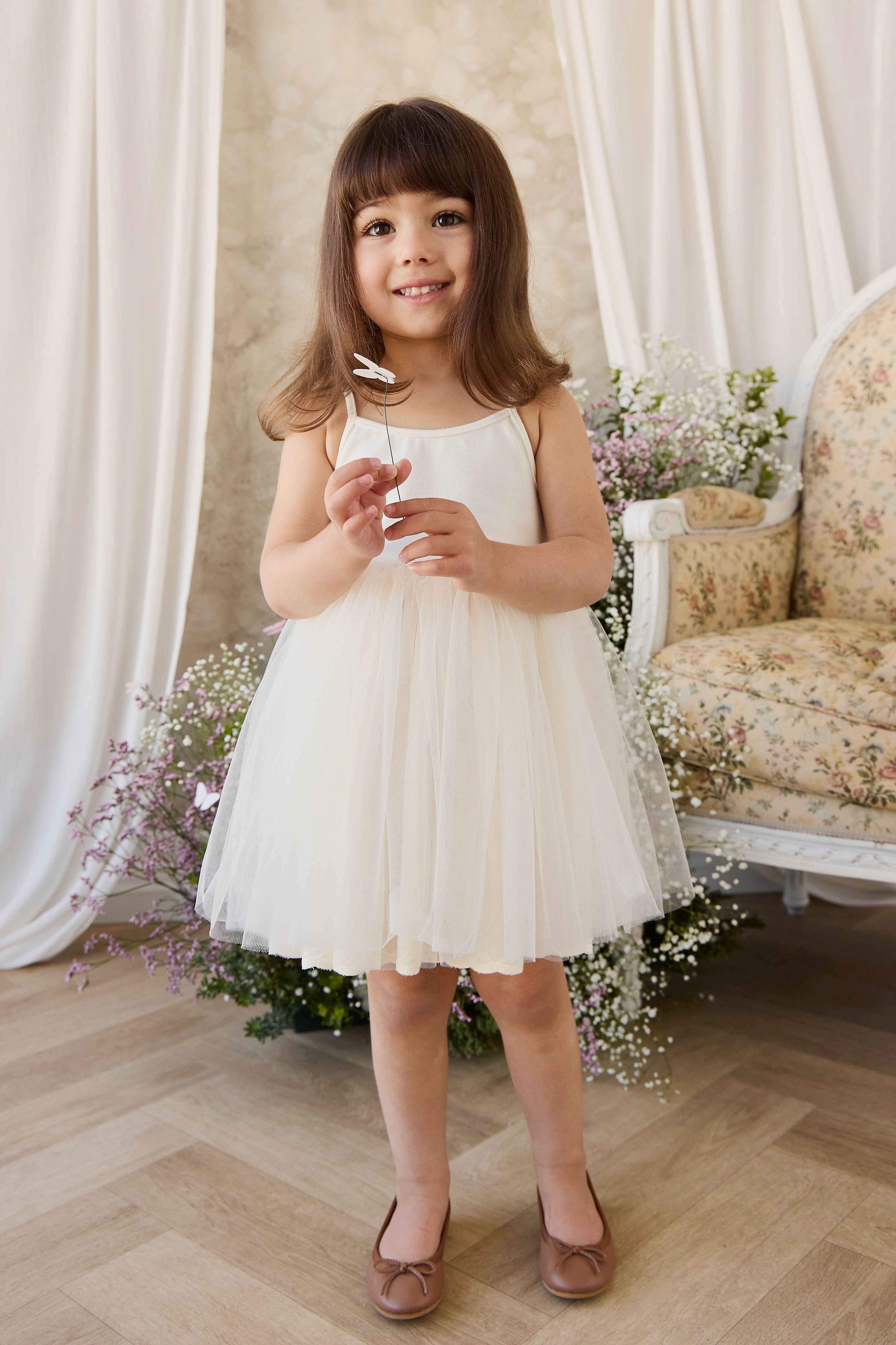 Leonie Dress - Parchment
