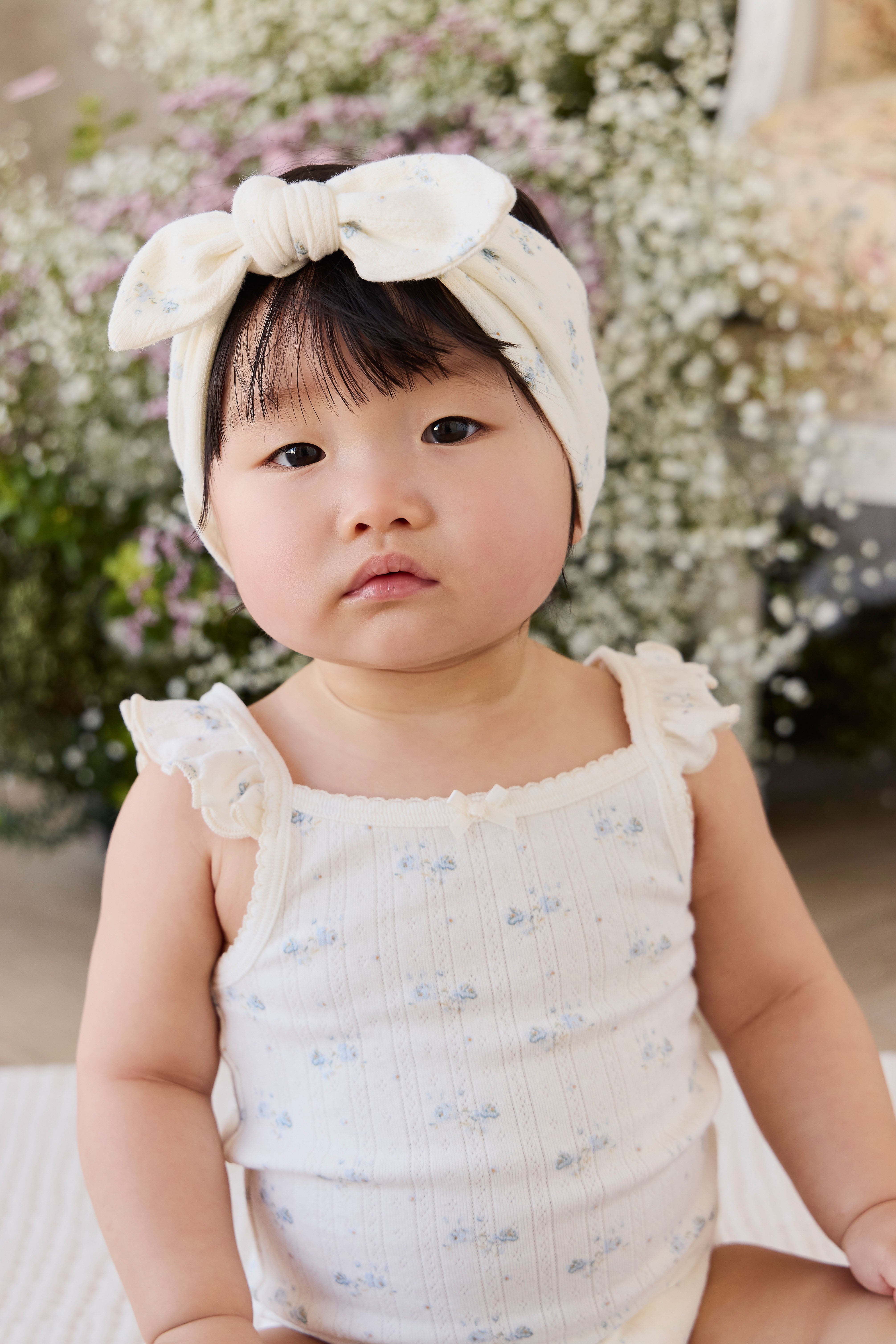 Organic Cotton Pointelle Eliane Bodysuit - Molly Blue