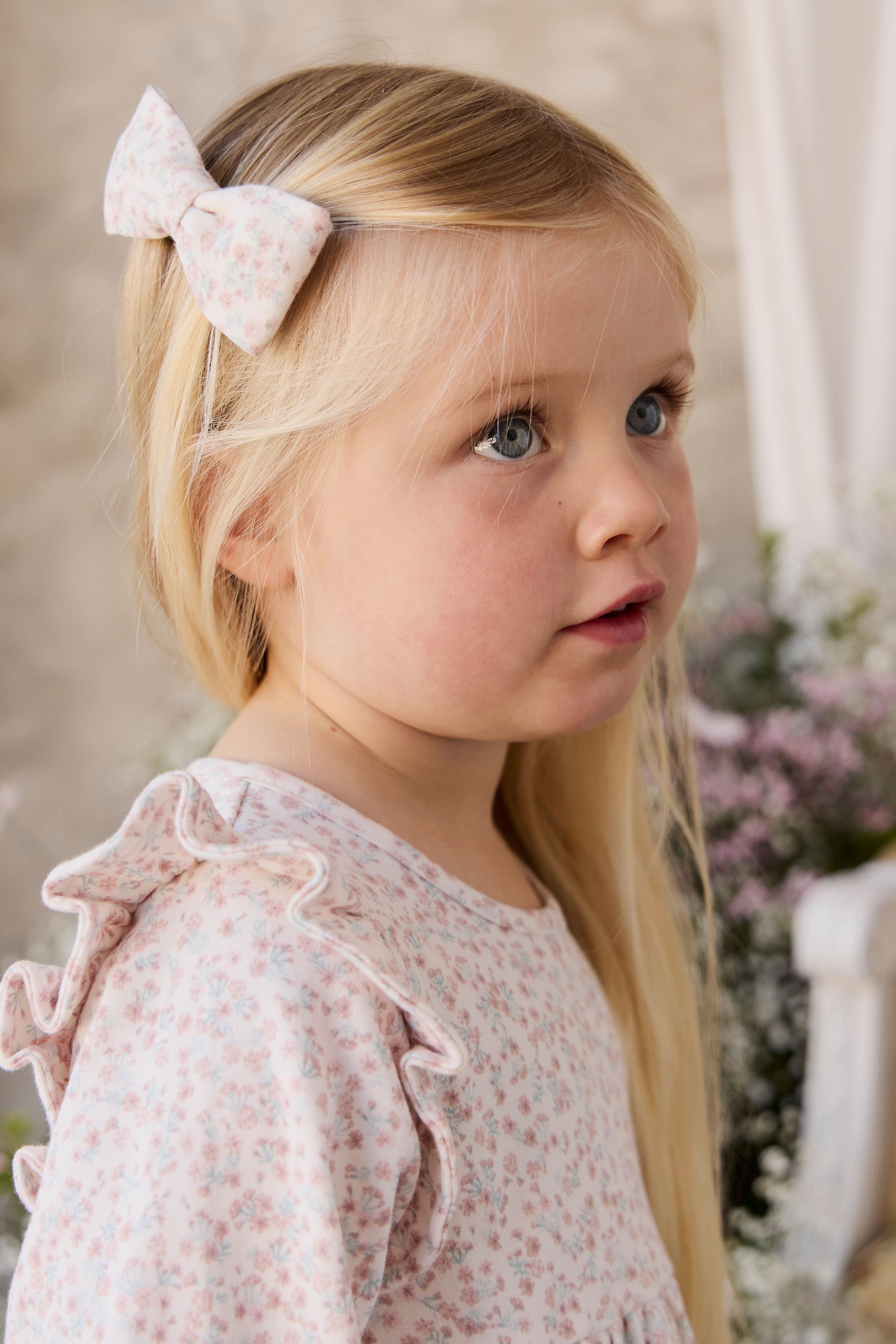 Organic Cotton Desiree Bow - Posy Milk