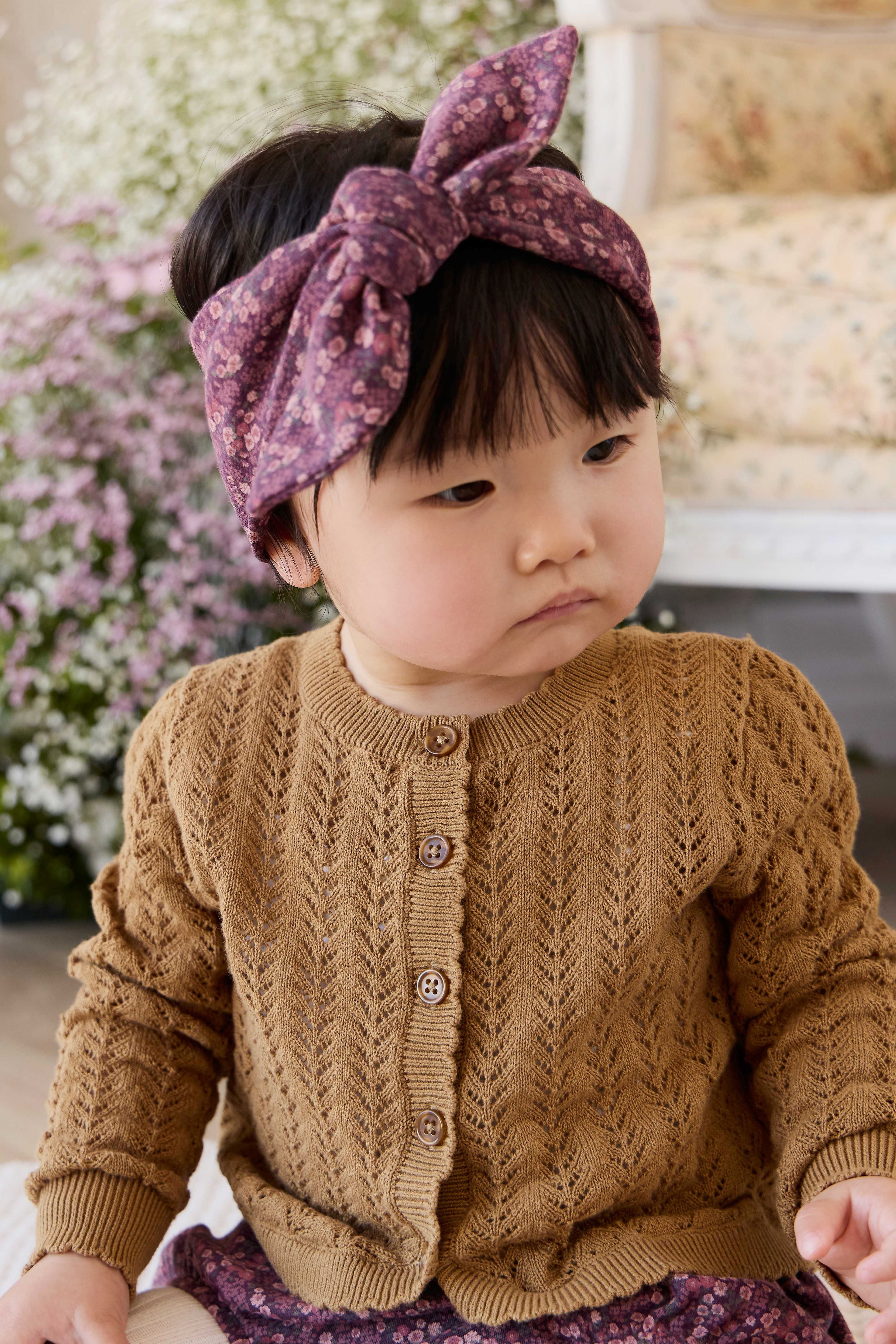 Organic Cotton Headband - Fig Floral