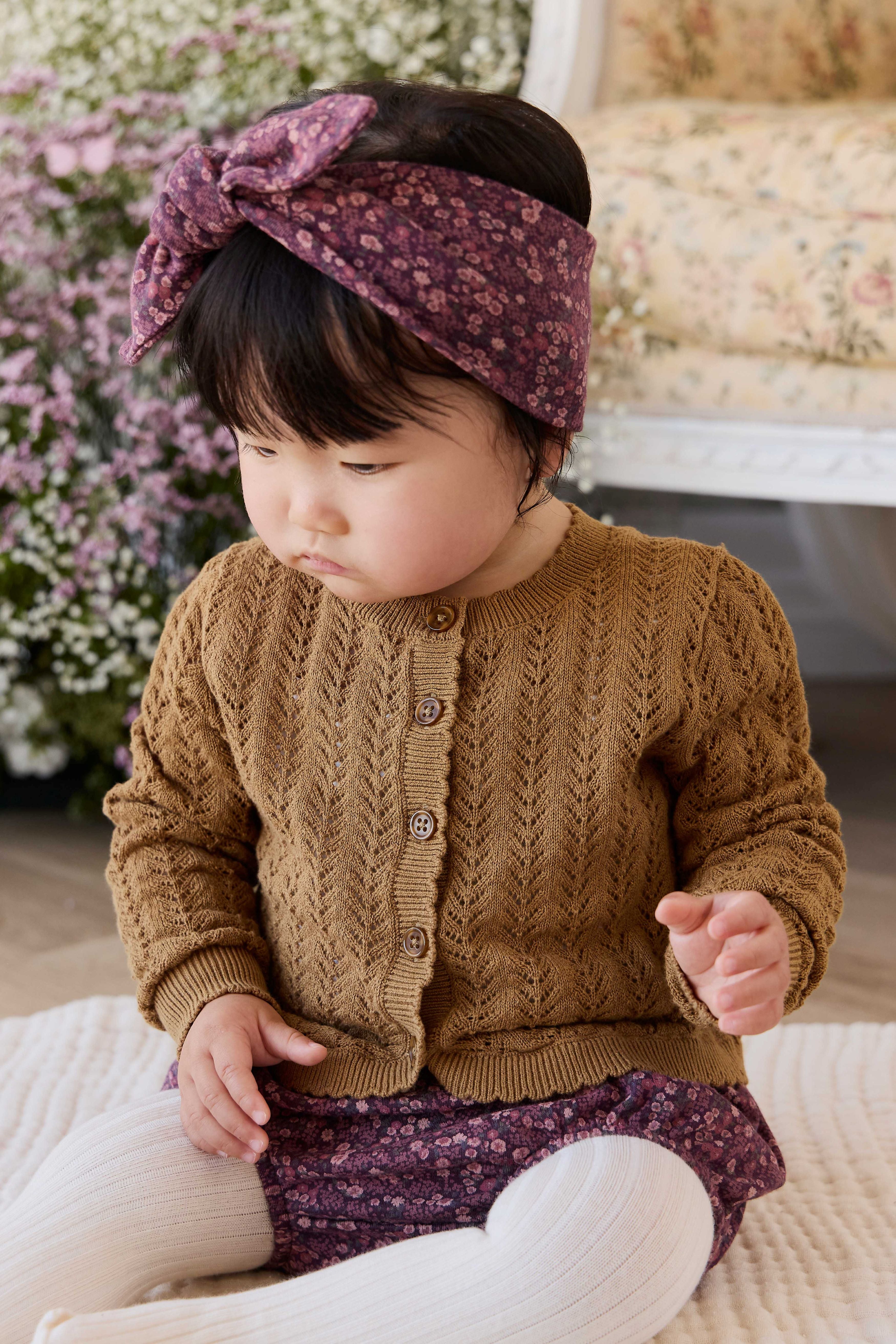 Organic Cotton Headband - Fig Floral