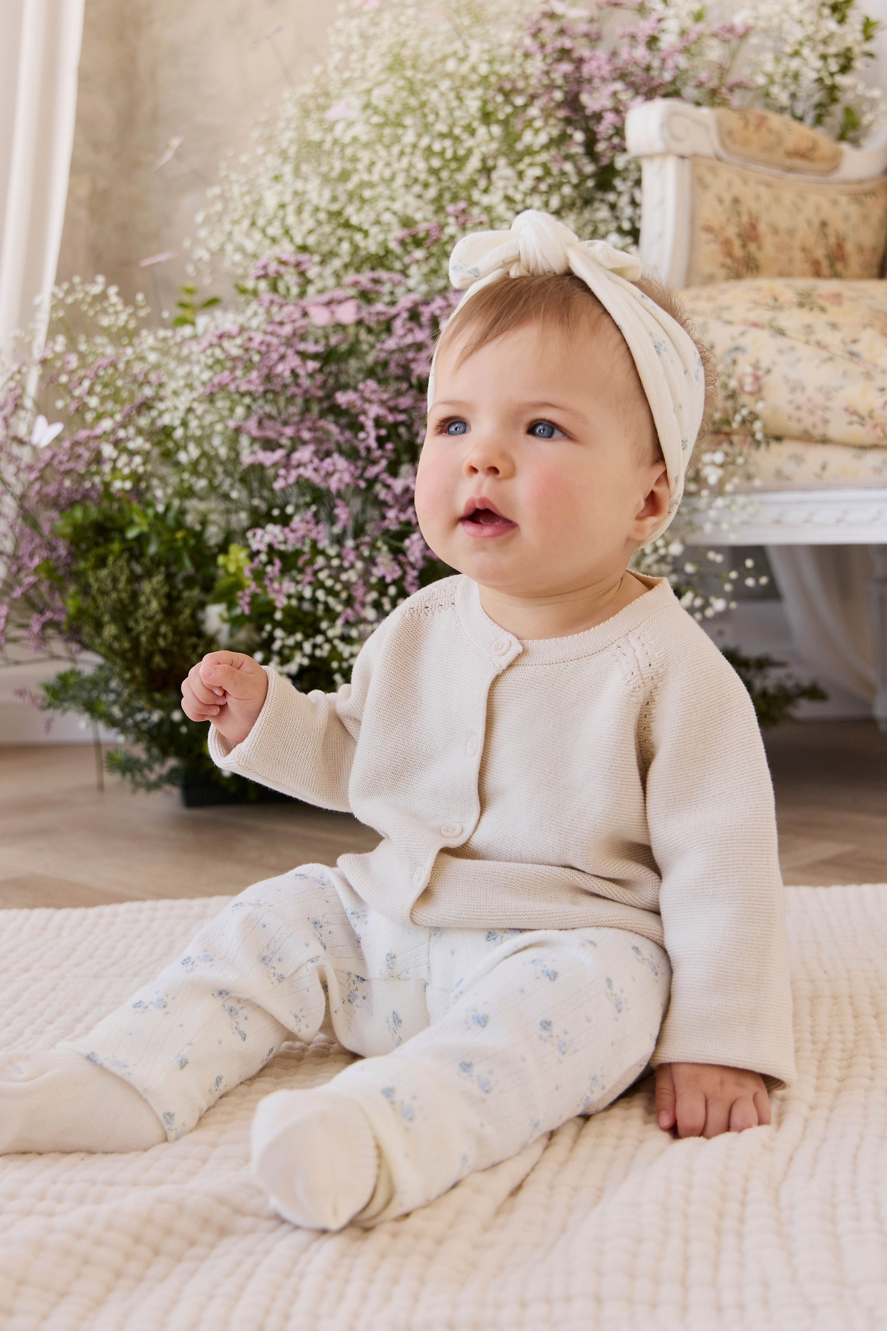 Organic Cotton Pointelle Everyday Legging - Molly Blue