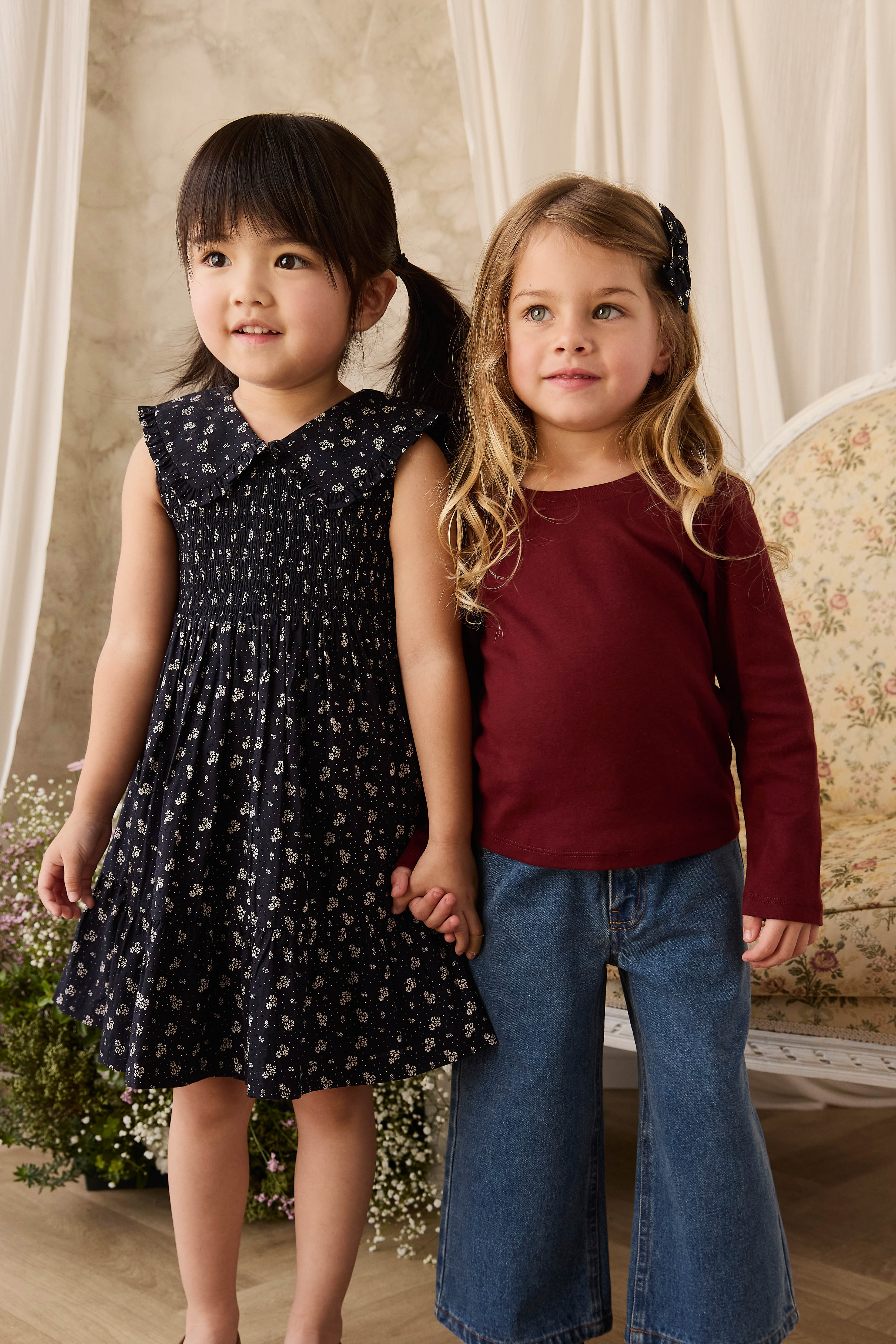 Organic Cotton Rib Helene Tee - Burgundy