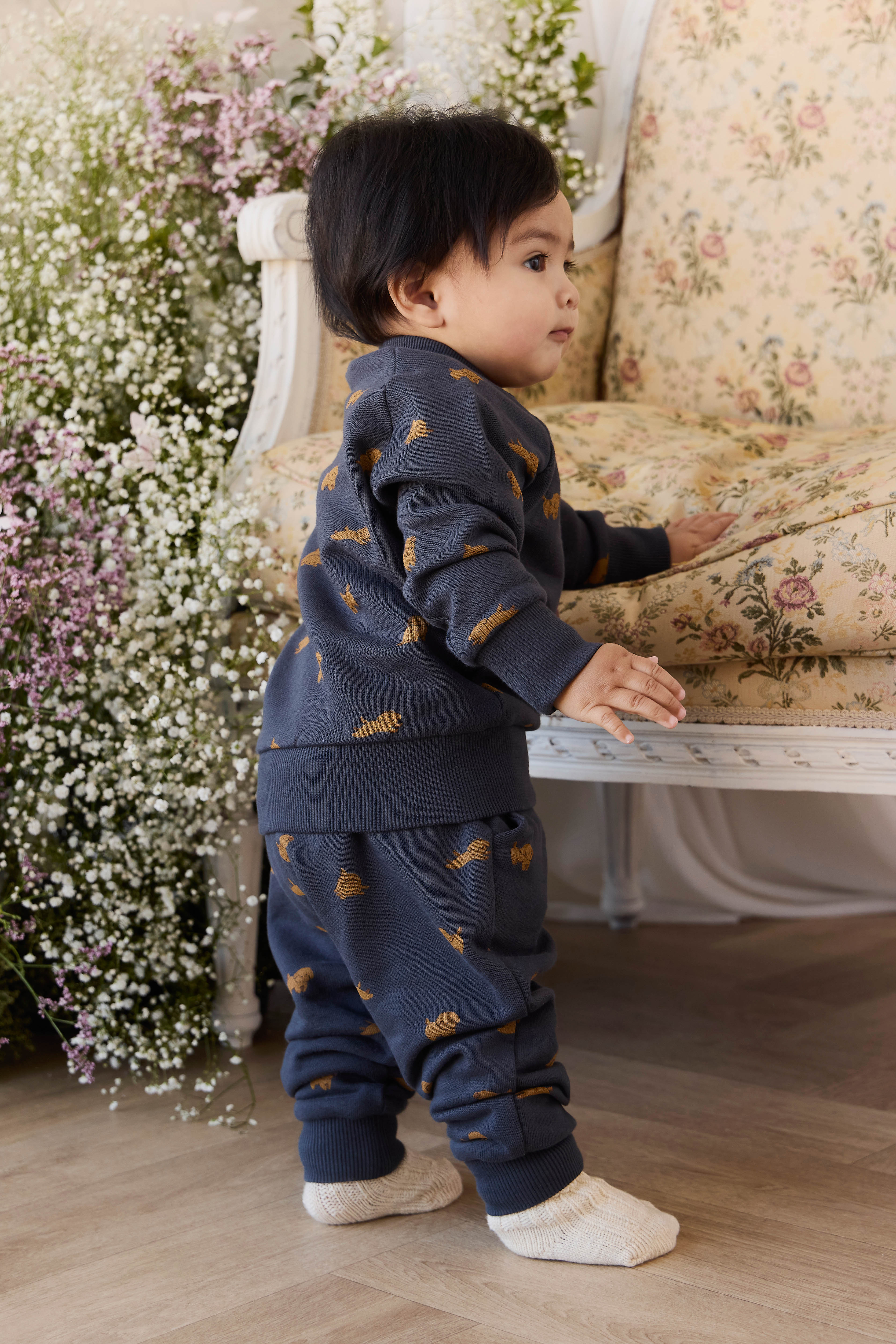 Organic Cotton Flynn Sweatshirt and Sweatpants - Playful Milo Captain