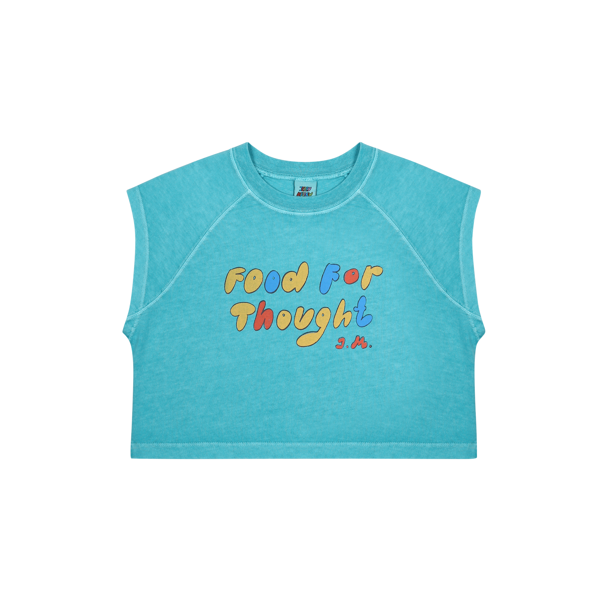 Foodie Pigment S/L Cropped T-Shirt - Mint