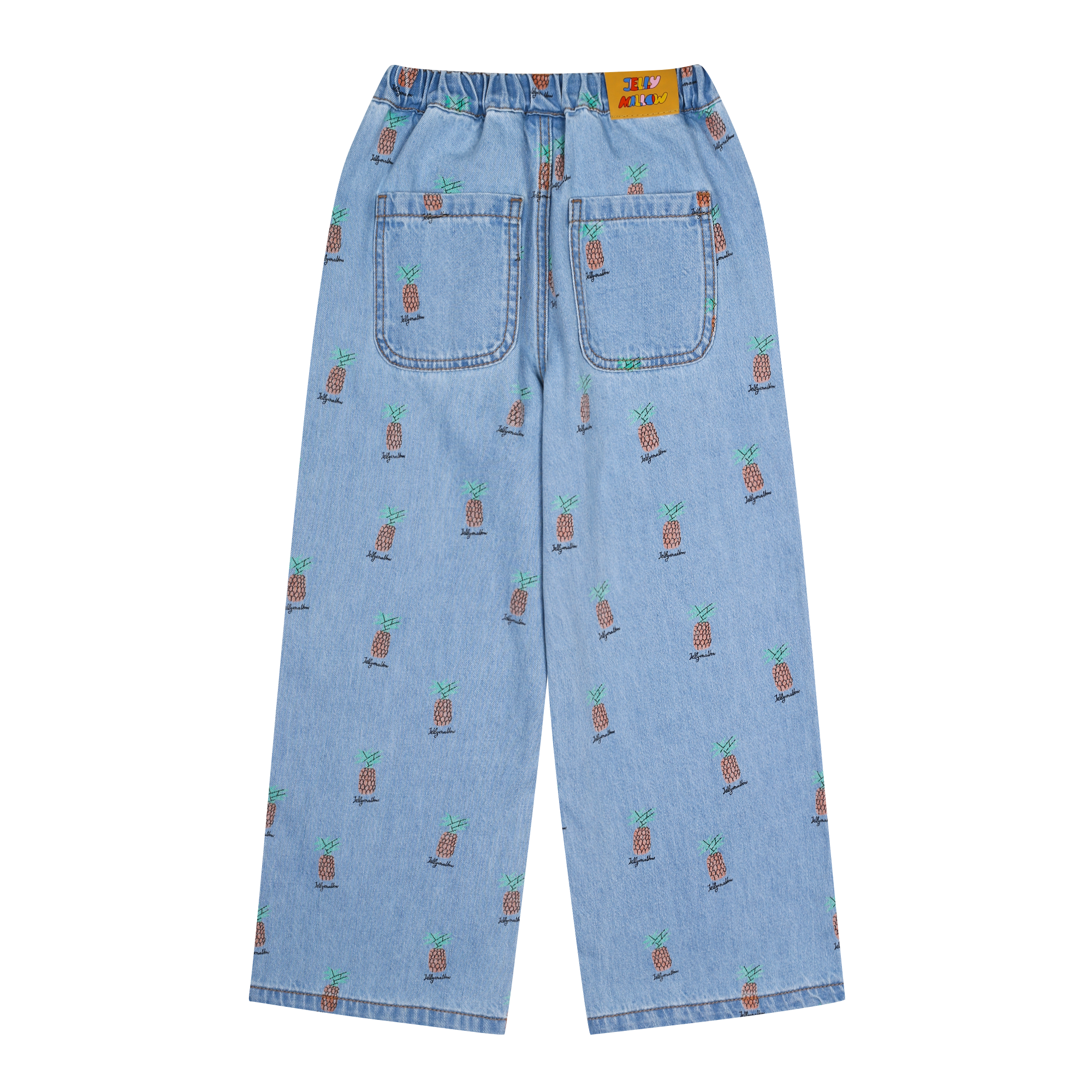 Pineapple Light Denim Pants - Light Blue