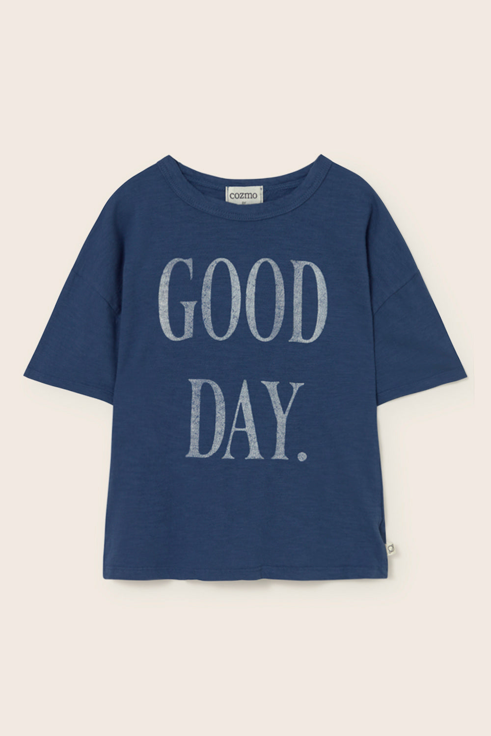 Jon Soft Slub Cotton Print T-Shirt - Navy