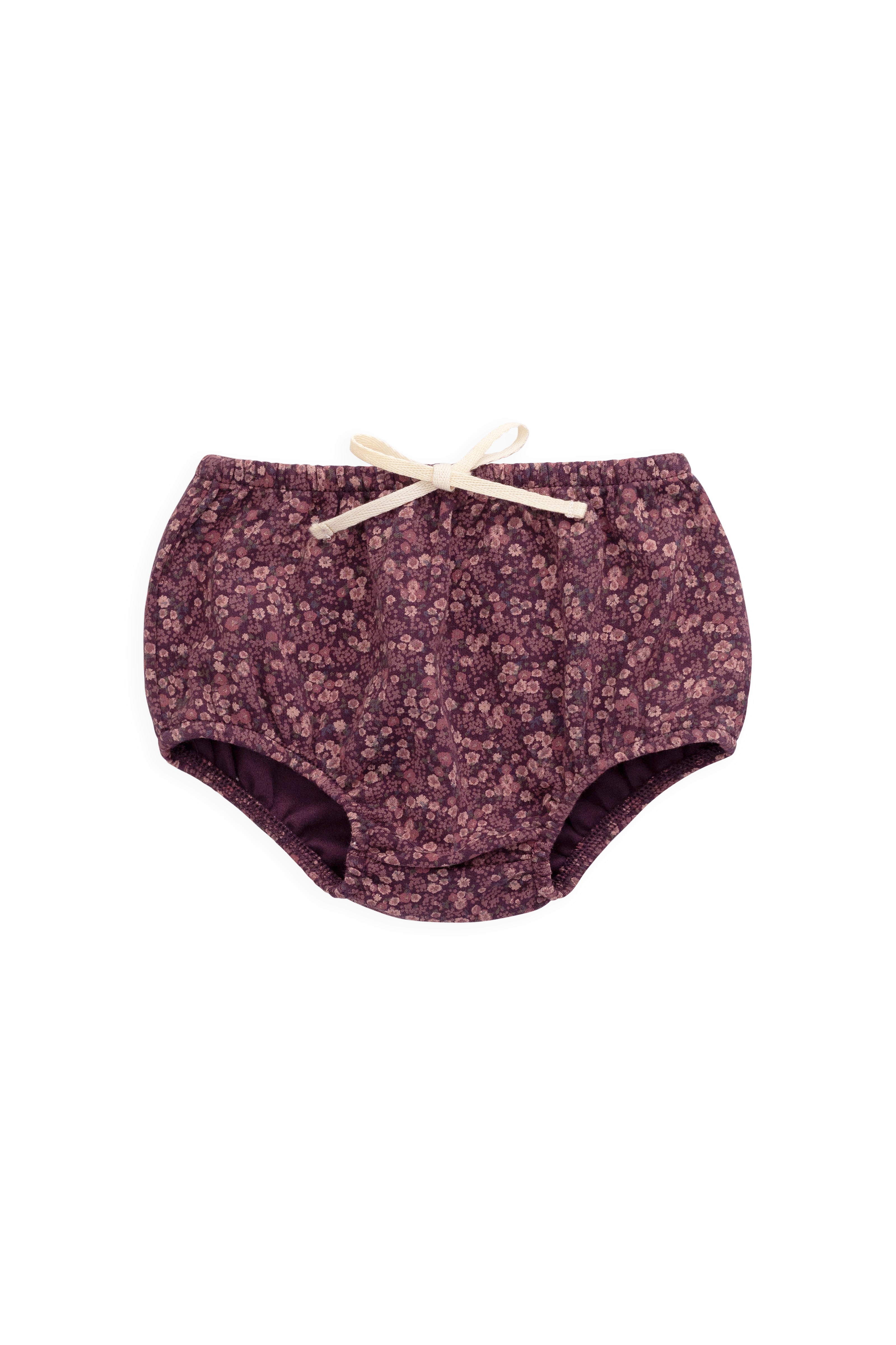 Organic Cotton Classic Bloomer - Fig Floral