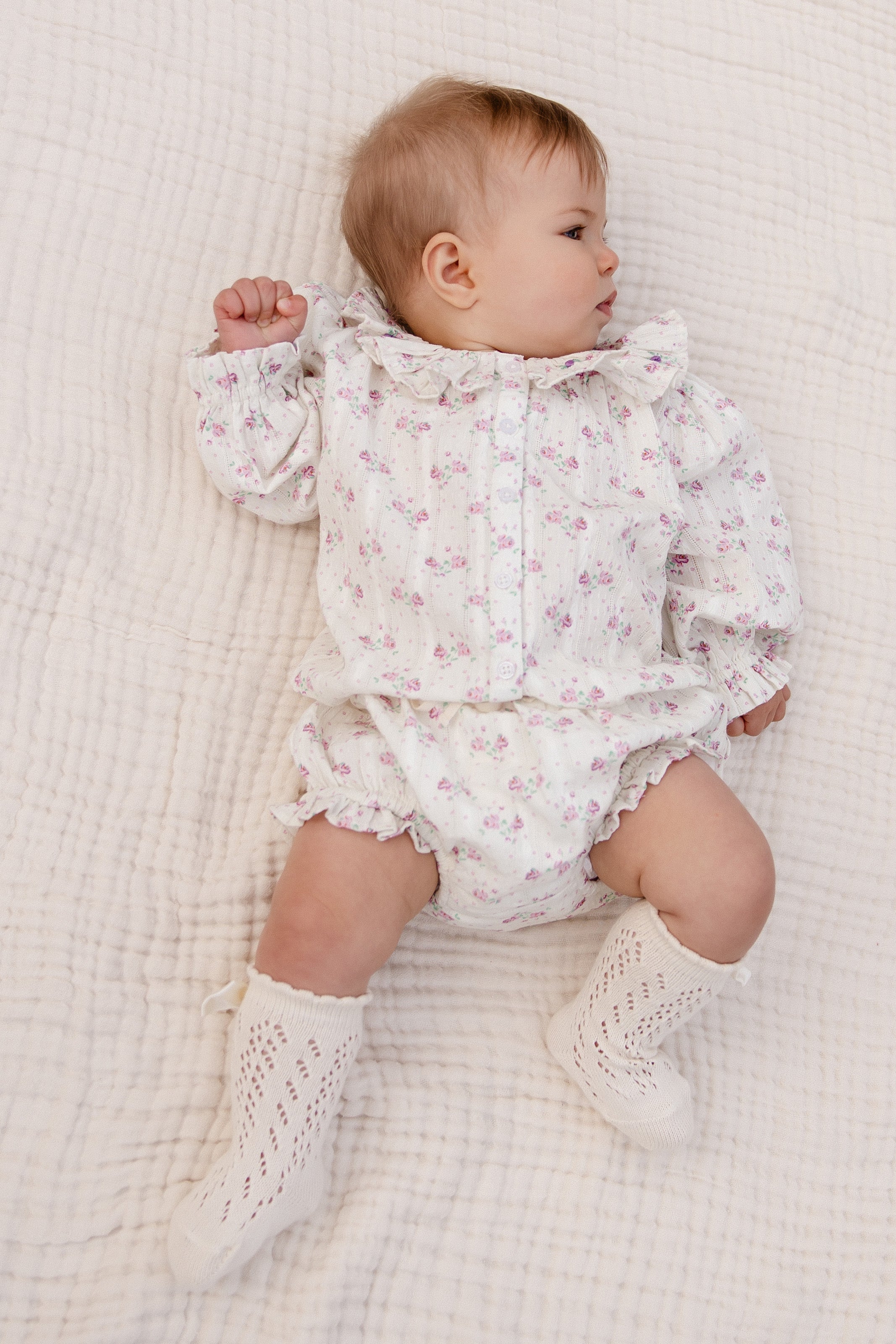Organic Cotton Frill Bloomer - Molly Lilac