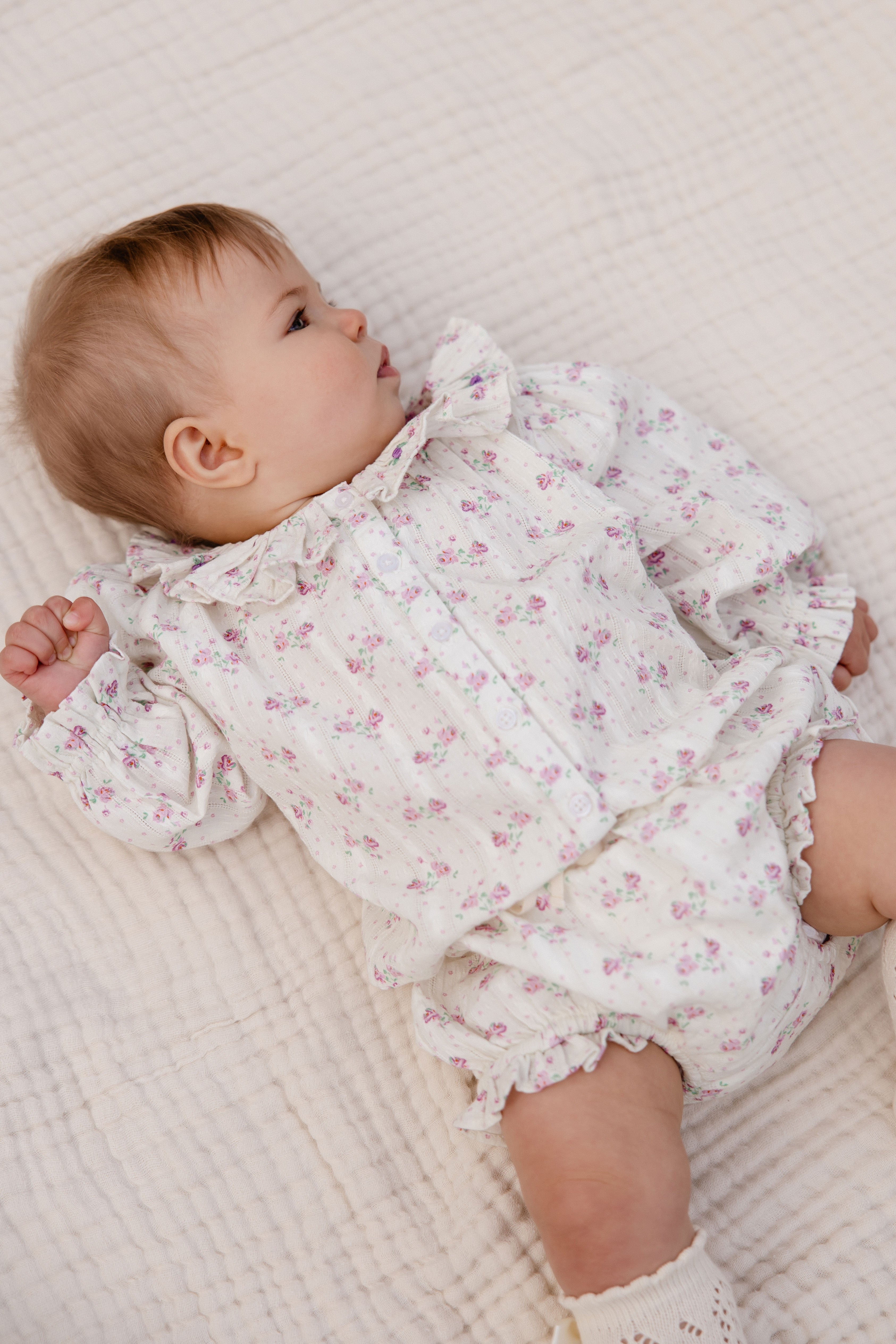 Organic Cotton Frill Bloomer - Molly Lilac
