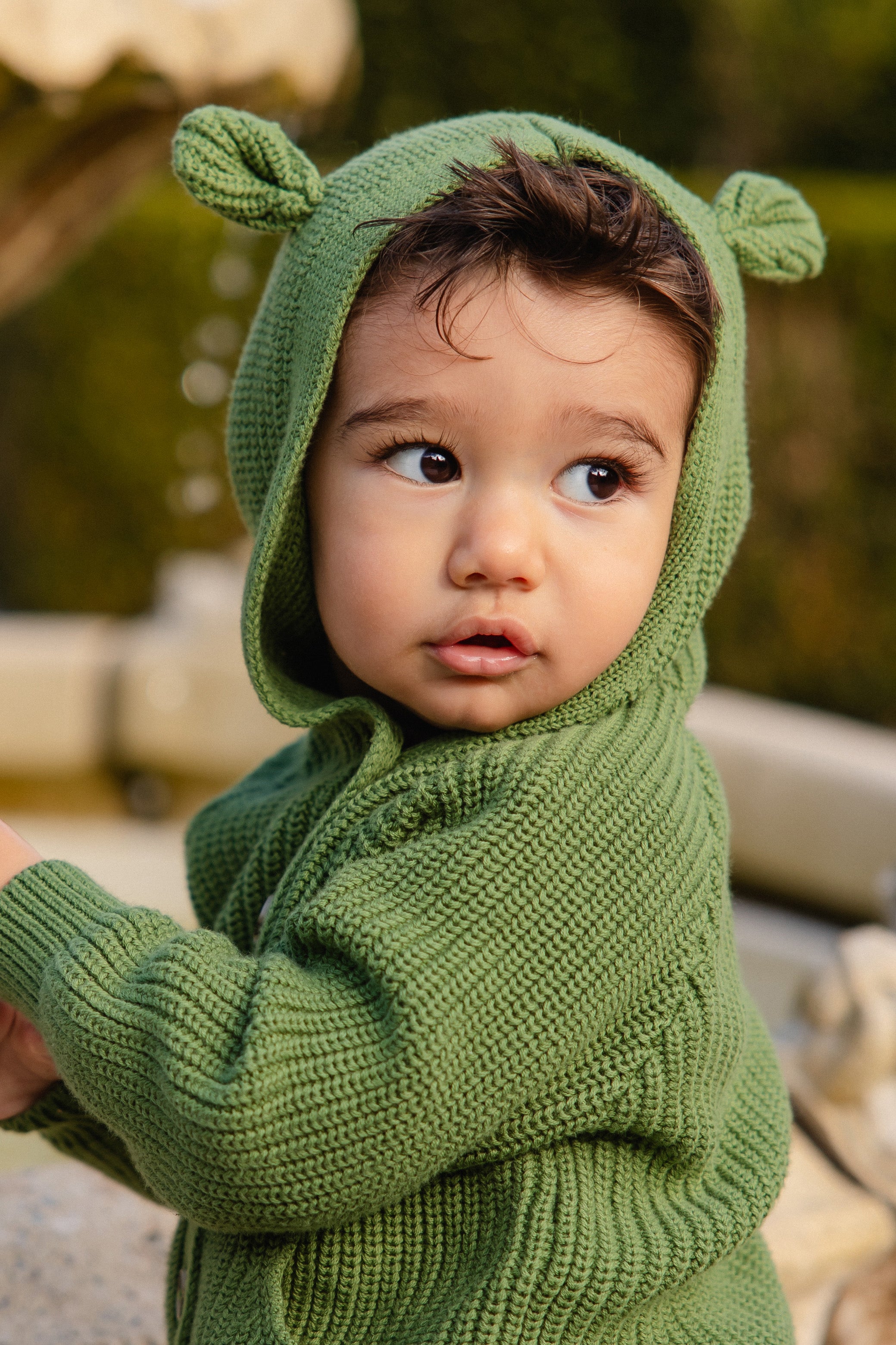 Bear Cardigan - Matcha