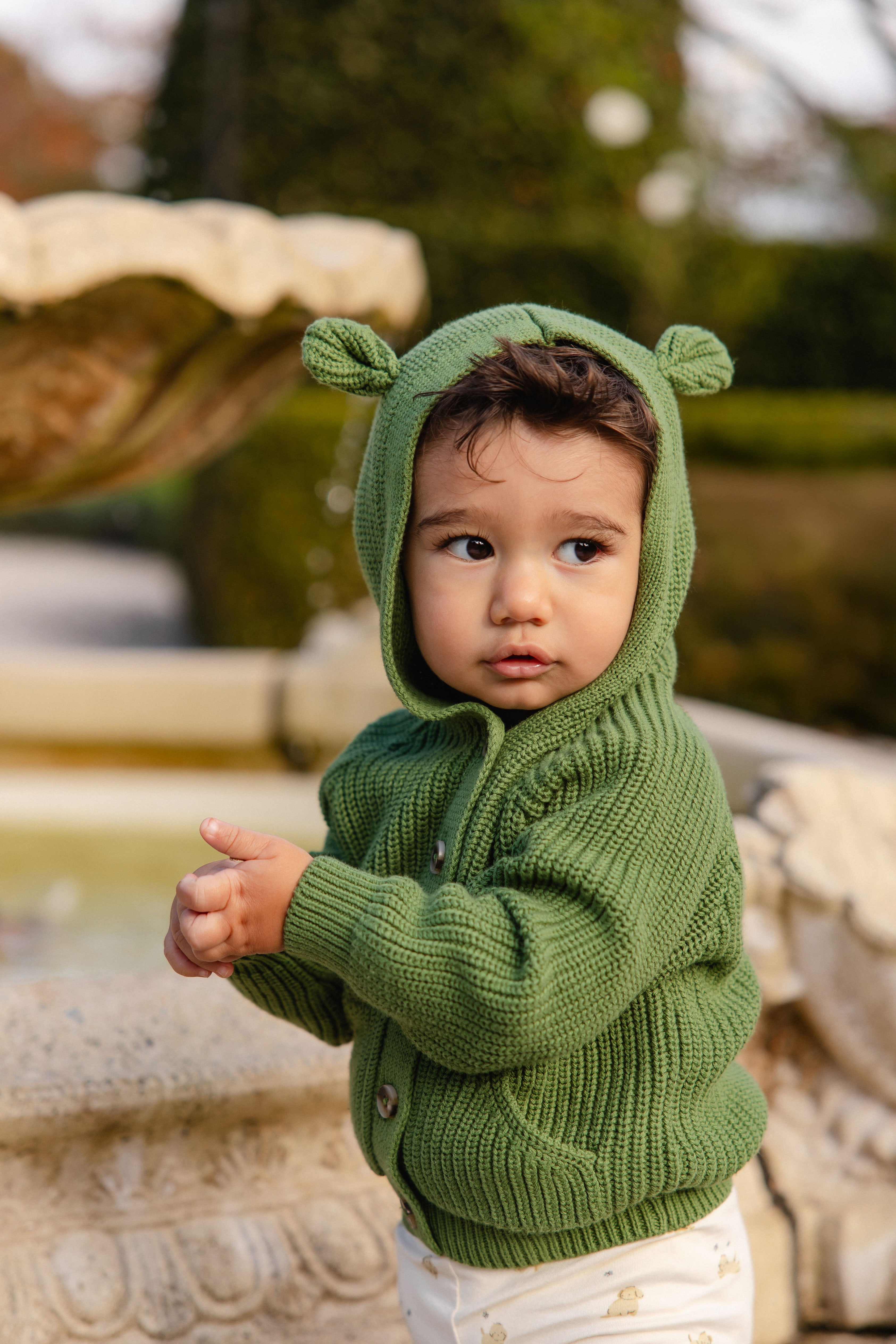Bear Cardigan - Matcha