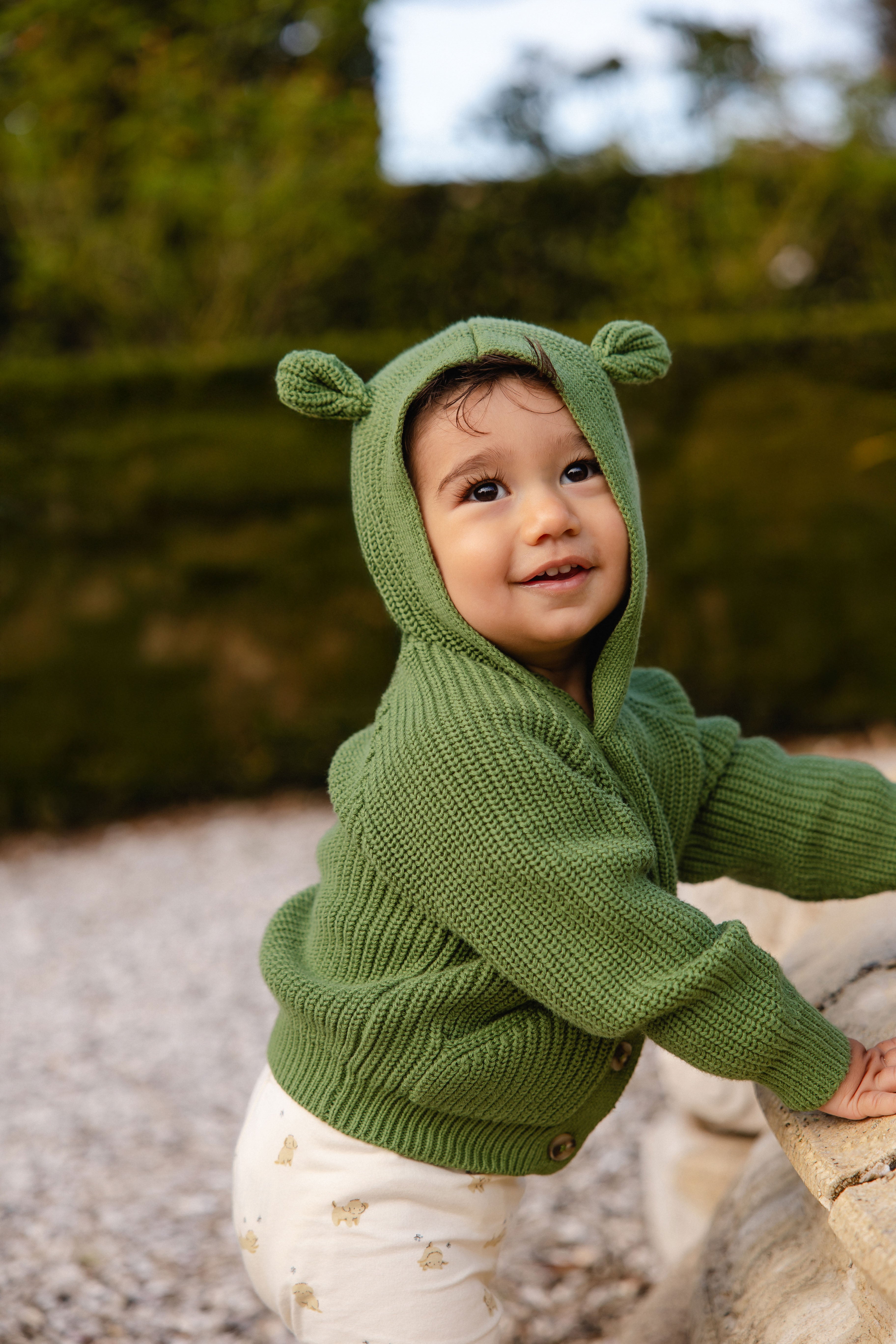 Bear Cardigan - Matcha