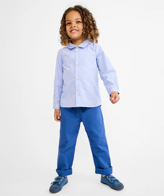 Jeffie Shirt - Blue Pinstripe