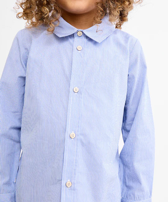 Jeffie Shirt - Blue Pinstripe