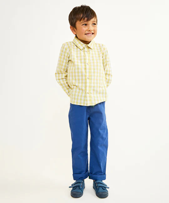 Jeffie Shirt - Yellow Picnic Check