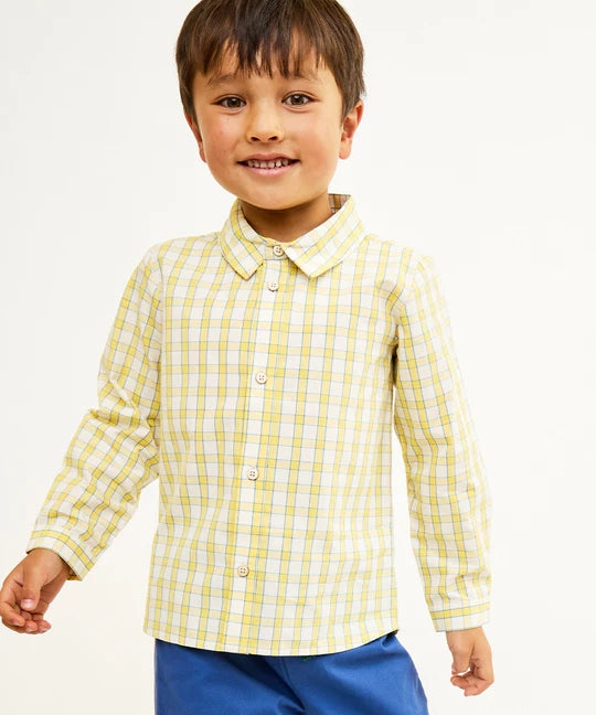 Jeffie Shirt - Yellow Picnic Check