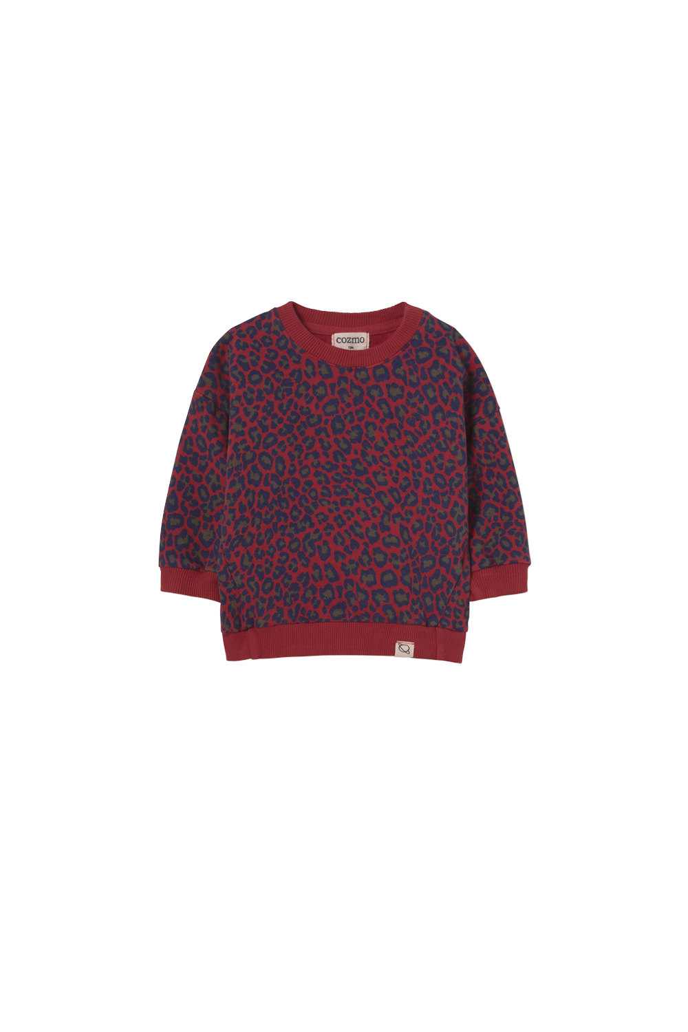Animal Print Fleece Baby Sweatshirt - Red Velvet