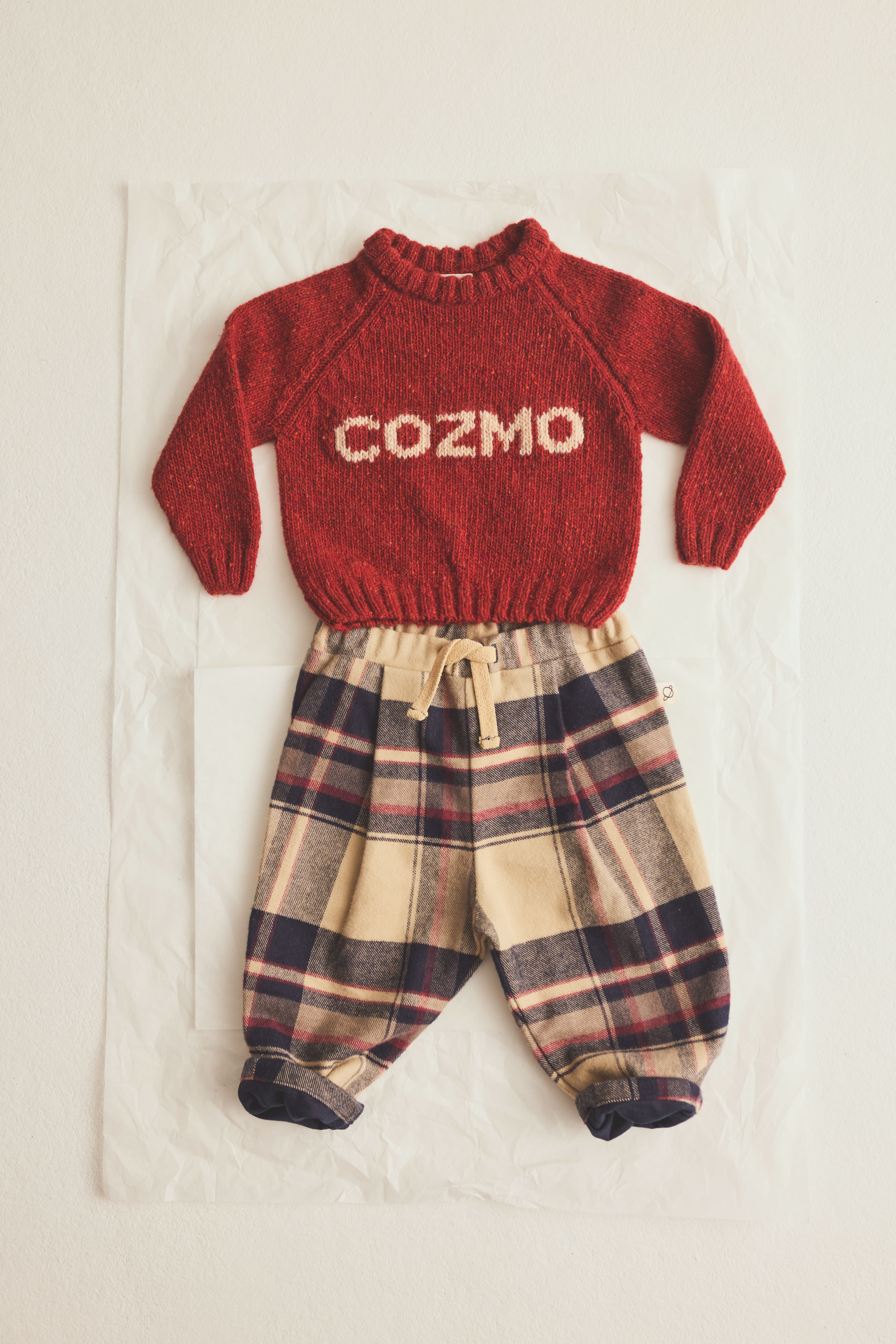 Kobe Warm Plaid Flannel Baby Pants