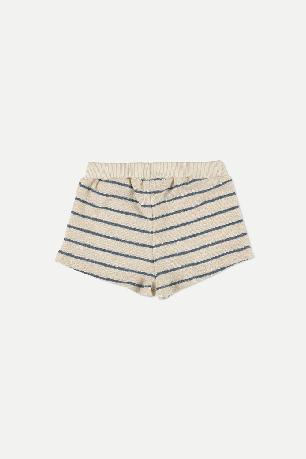 Organic Crepe Stripe Baby Shorts Blue