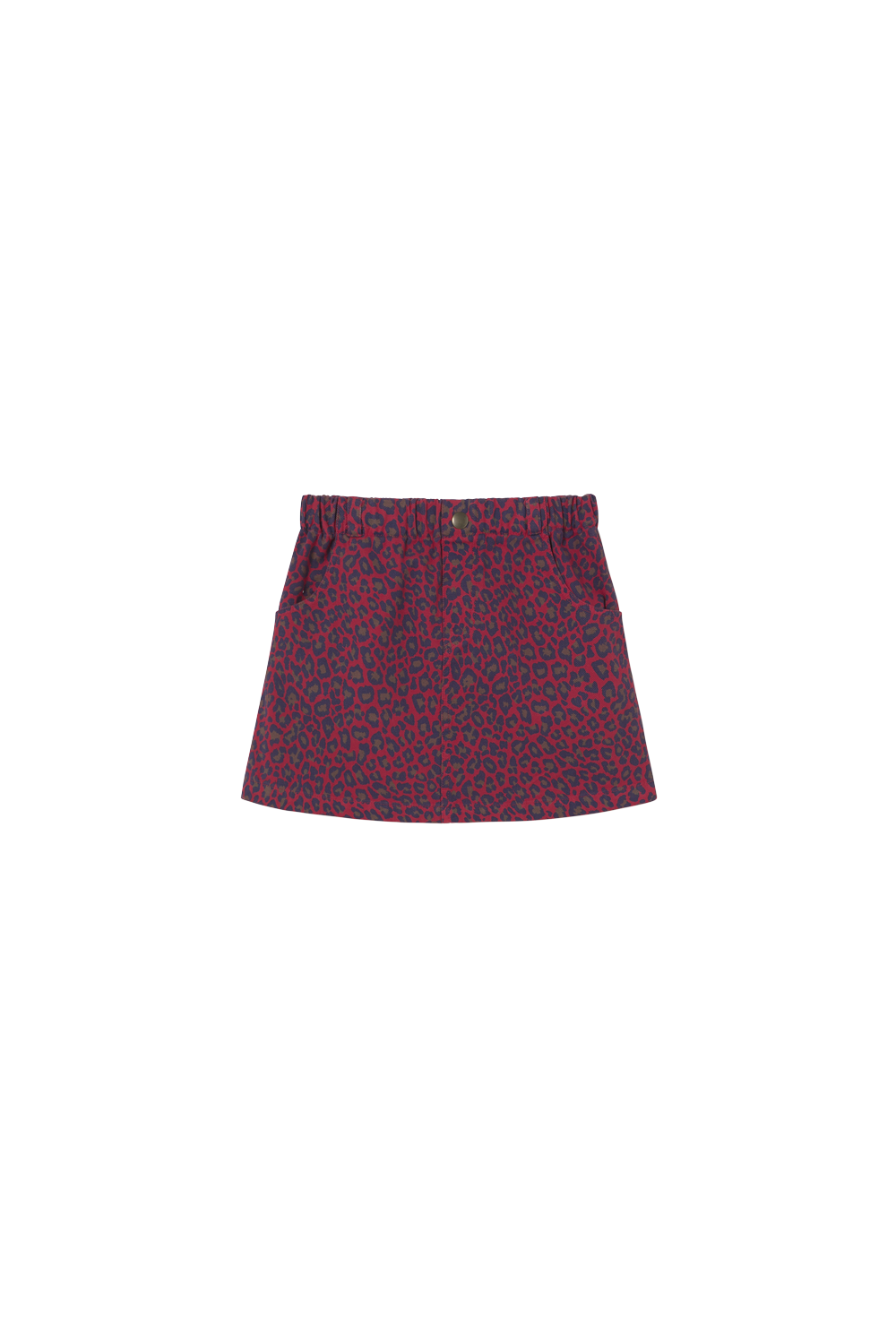 Animal Print Twill Skirt - Red Velvet