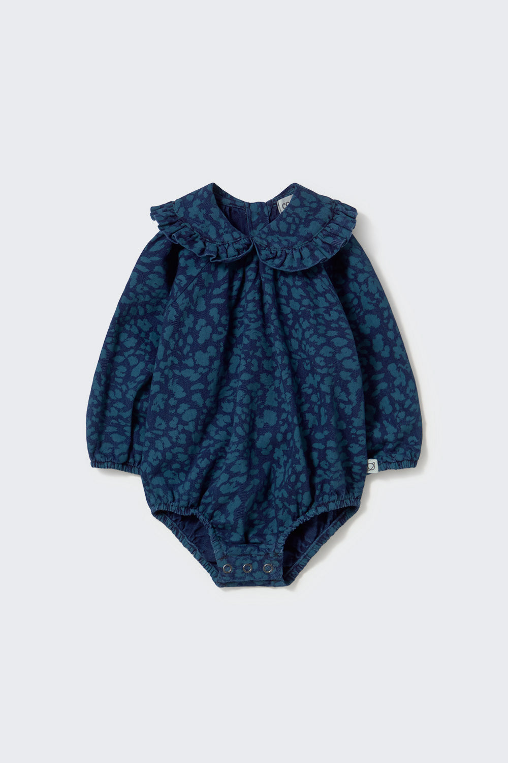 Lucia Cotton Denim Baby Romper - Animal