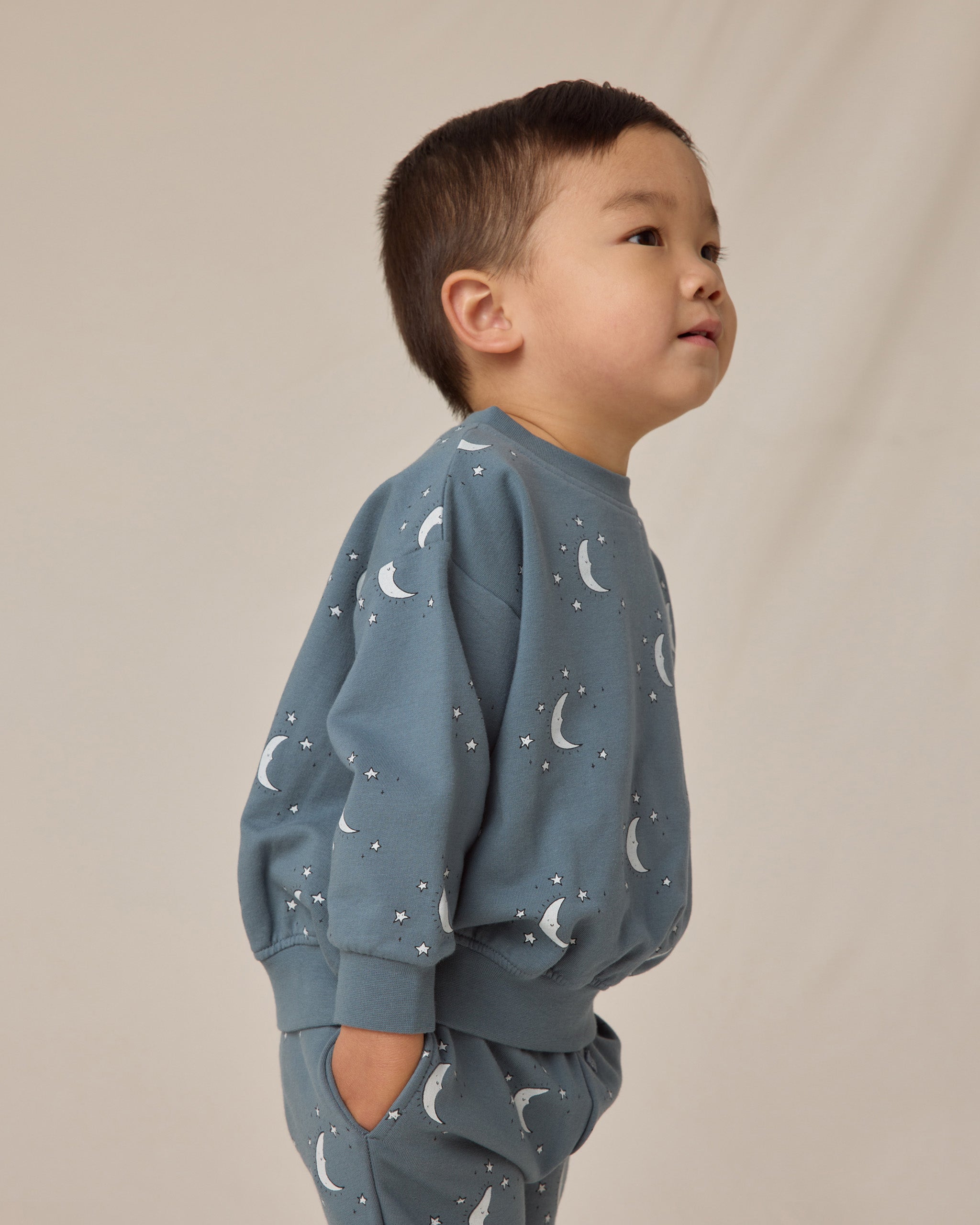 Relaxed Fleece Sweatshirt || Silver Moons