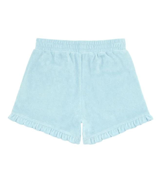 Girls Pacific Blue French Terry Ruffle Short
