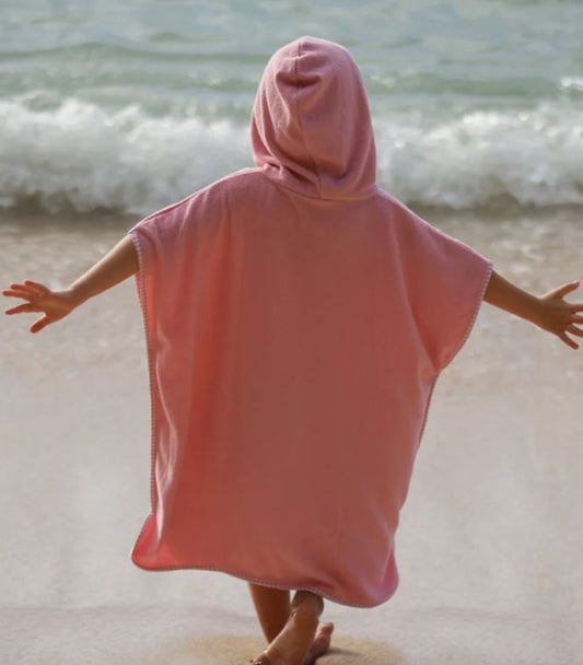 Unisex Pink French Terry Hooded Coverup