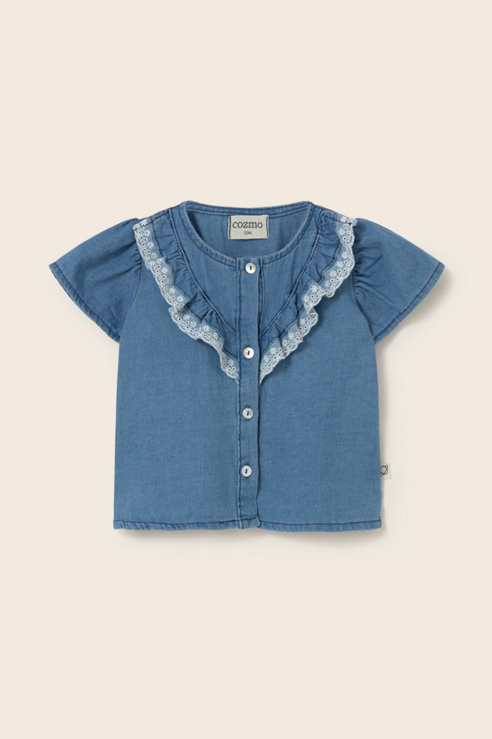 Malva Chambray Denim Baby Blouse - Blue