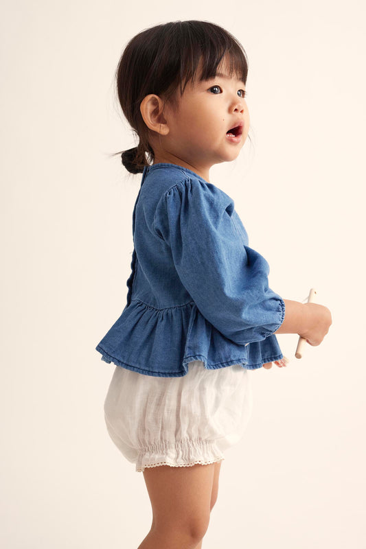 Linen Baby Bloomers - Ivory