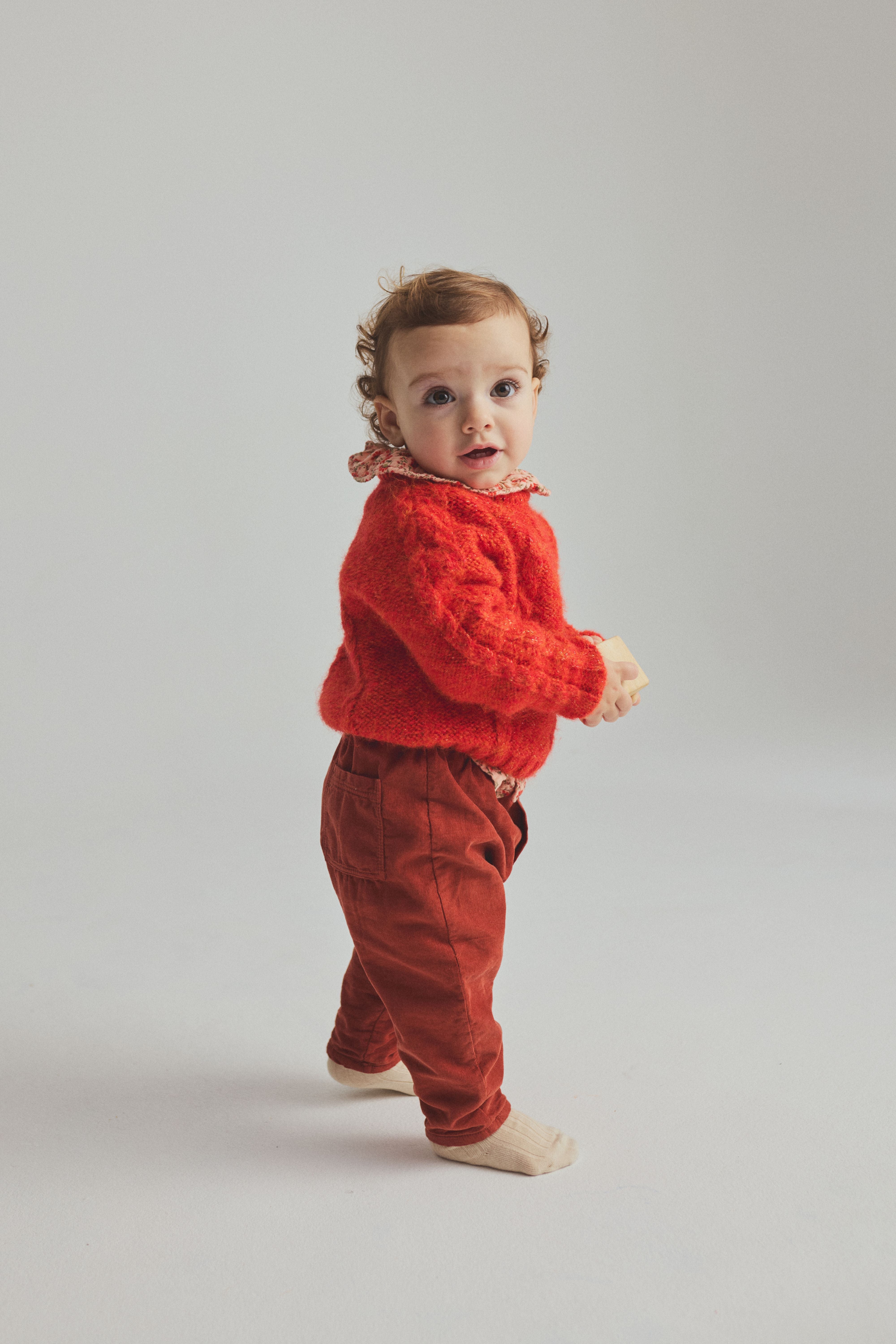 Miki Tender Corduroy Baby Pants - Ginger