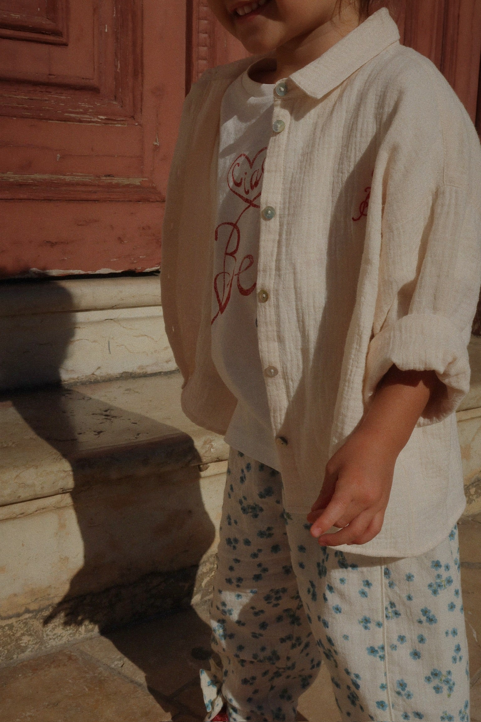 RHW X KS Bella Shirt GOTS - Mother of Pearl