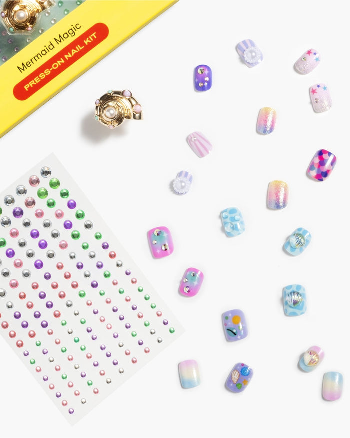 Mermaid Press On Nails
