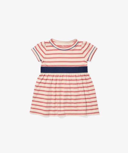 Mirren Baby Dress - Nautical Red Stripe
