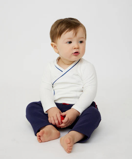 Crossbody One-piece - Navy Piping