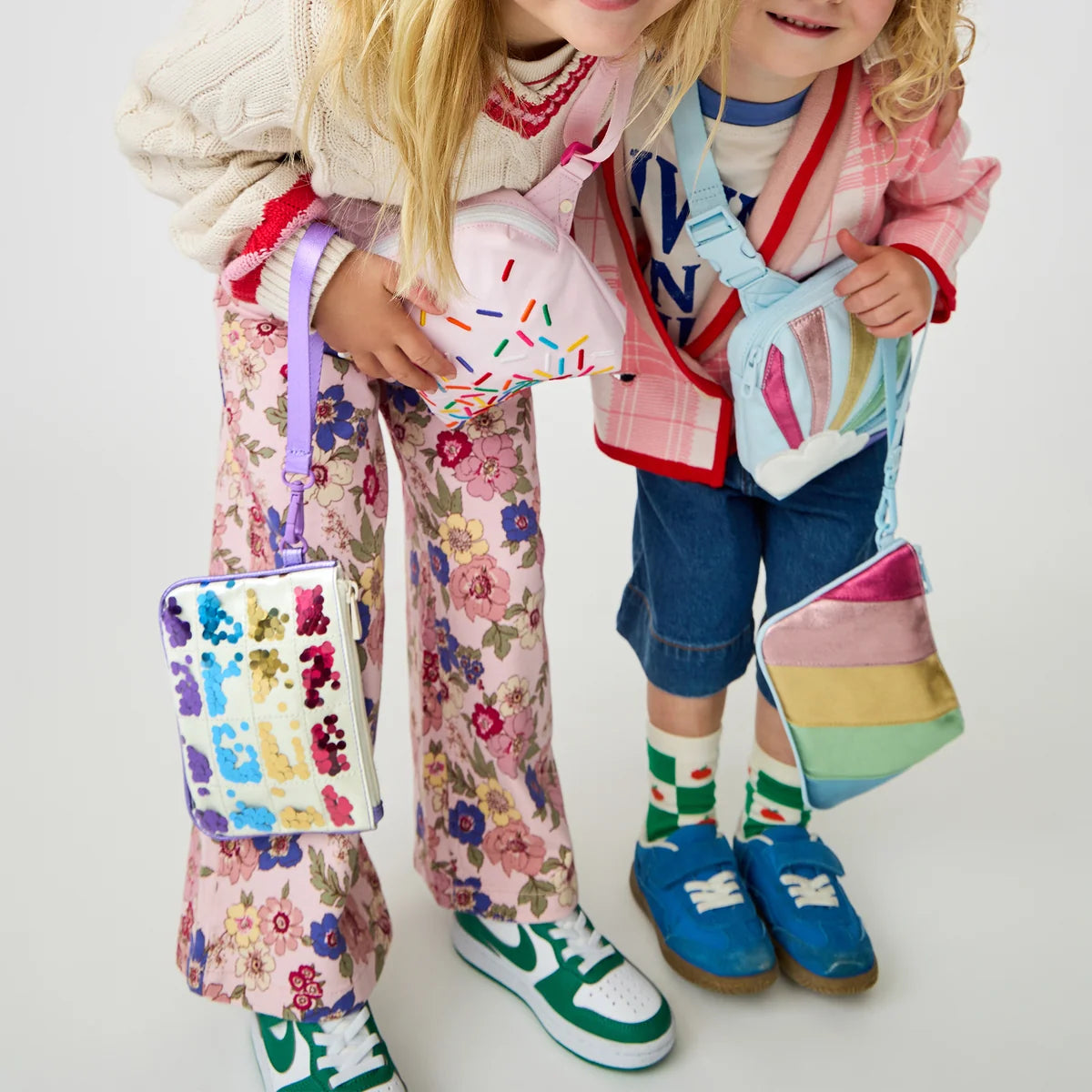 Mollie Wristlet Metallic Rainbow Cloud
