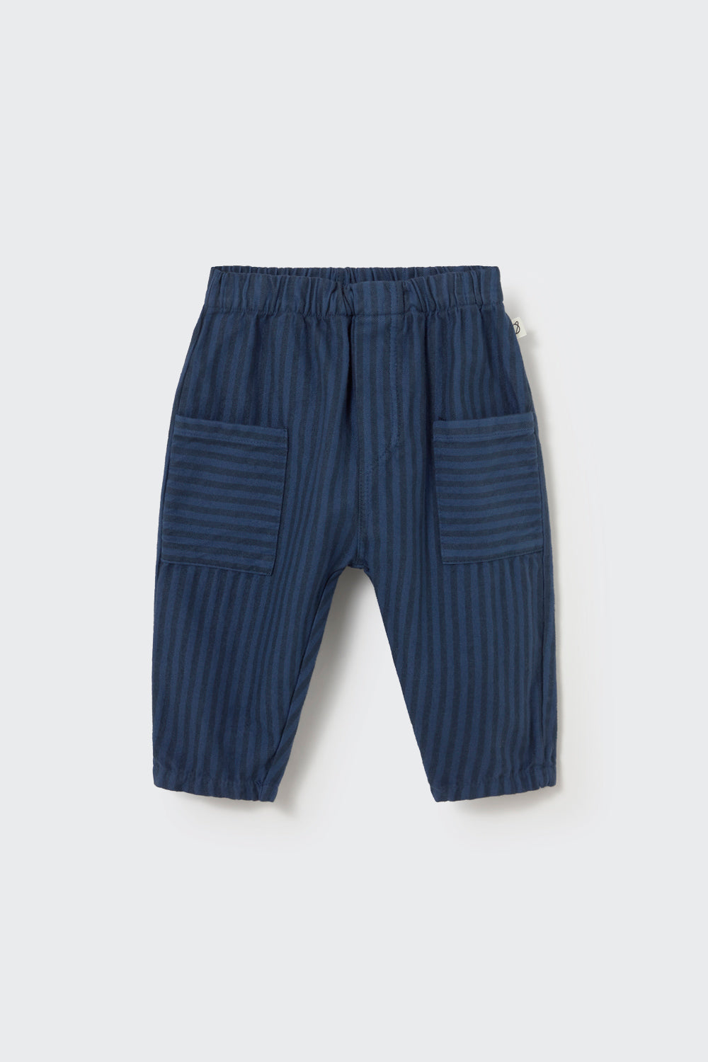 Nepal Striped Soft Twill Baby Pants - Navy