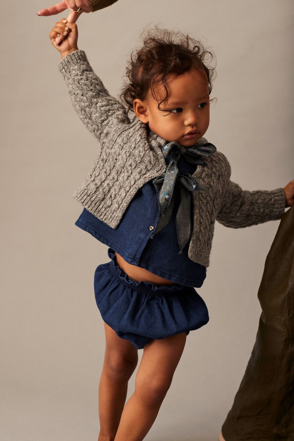 Dobby Denim Baby Blouse - Denim