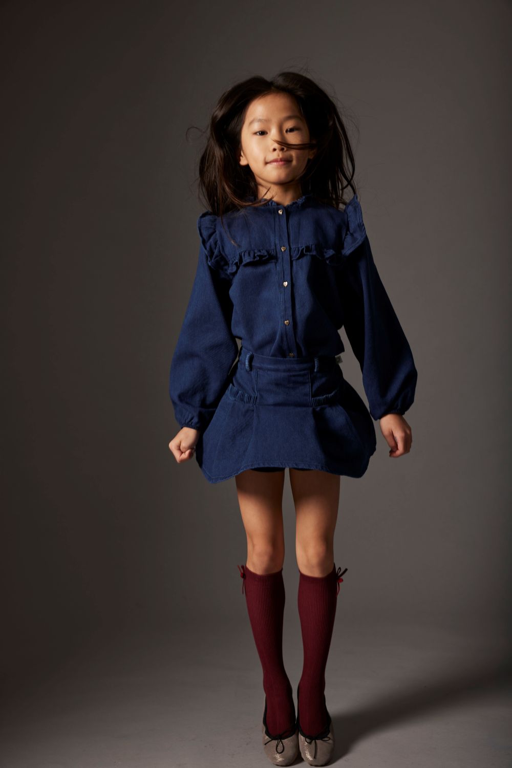 Dobby Denim Blouse - Denim