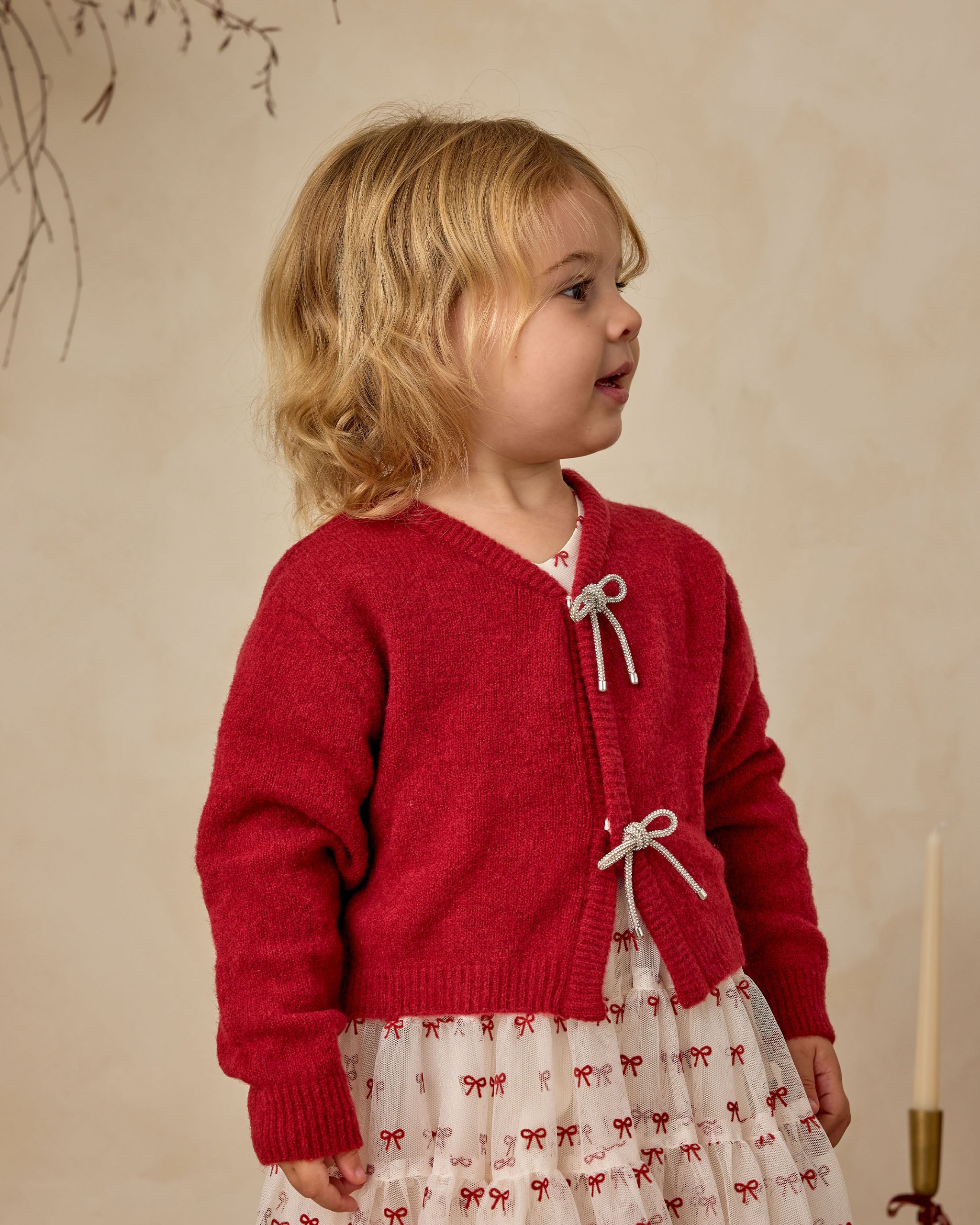 Bow Cardigan | Ruby