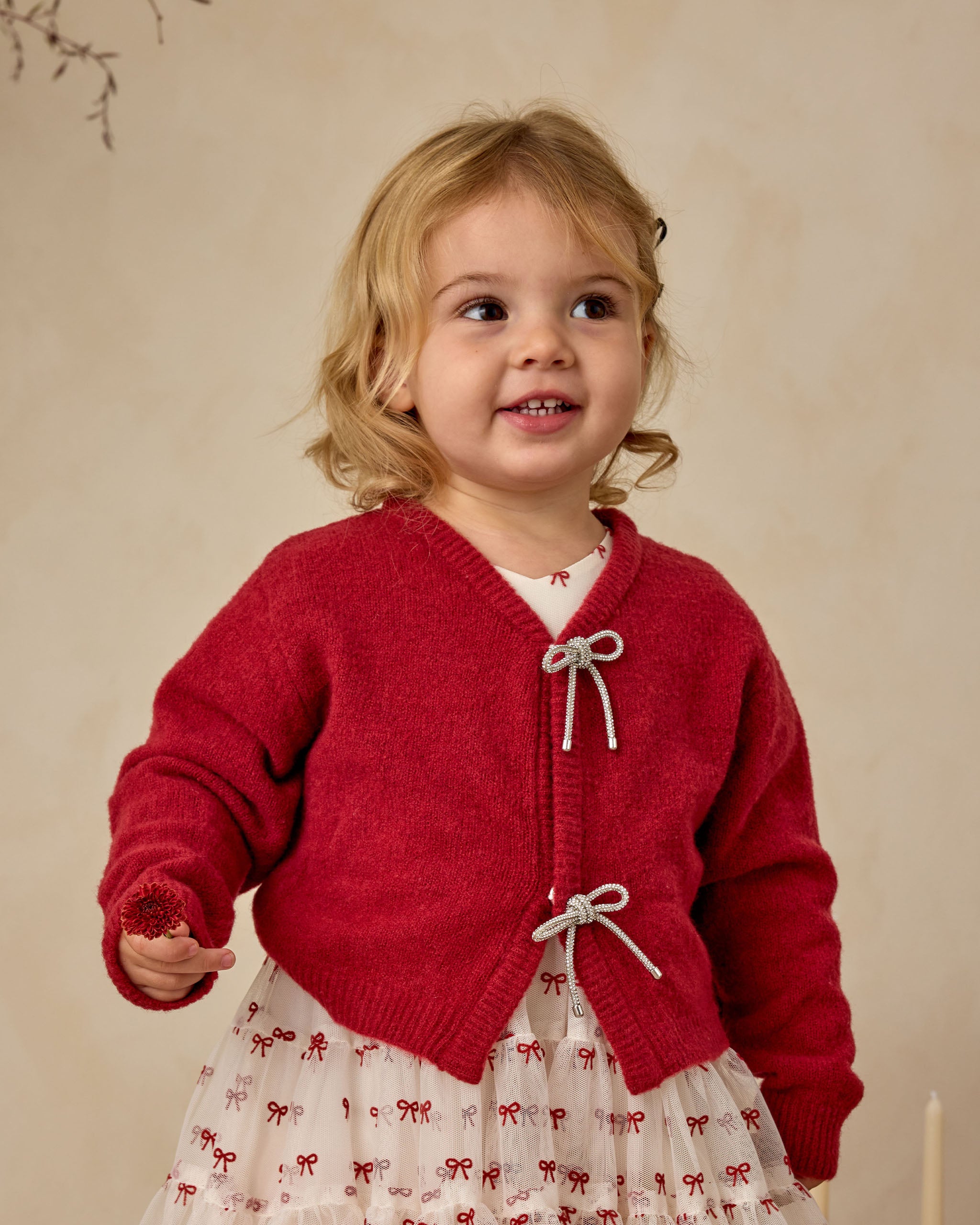Bow Cardigan | Ruby