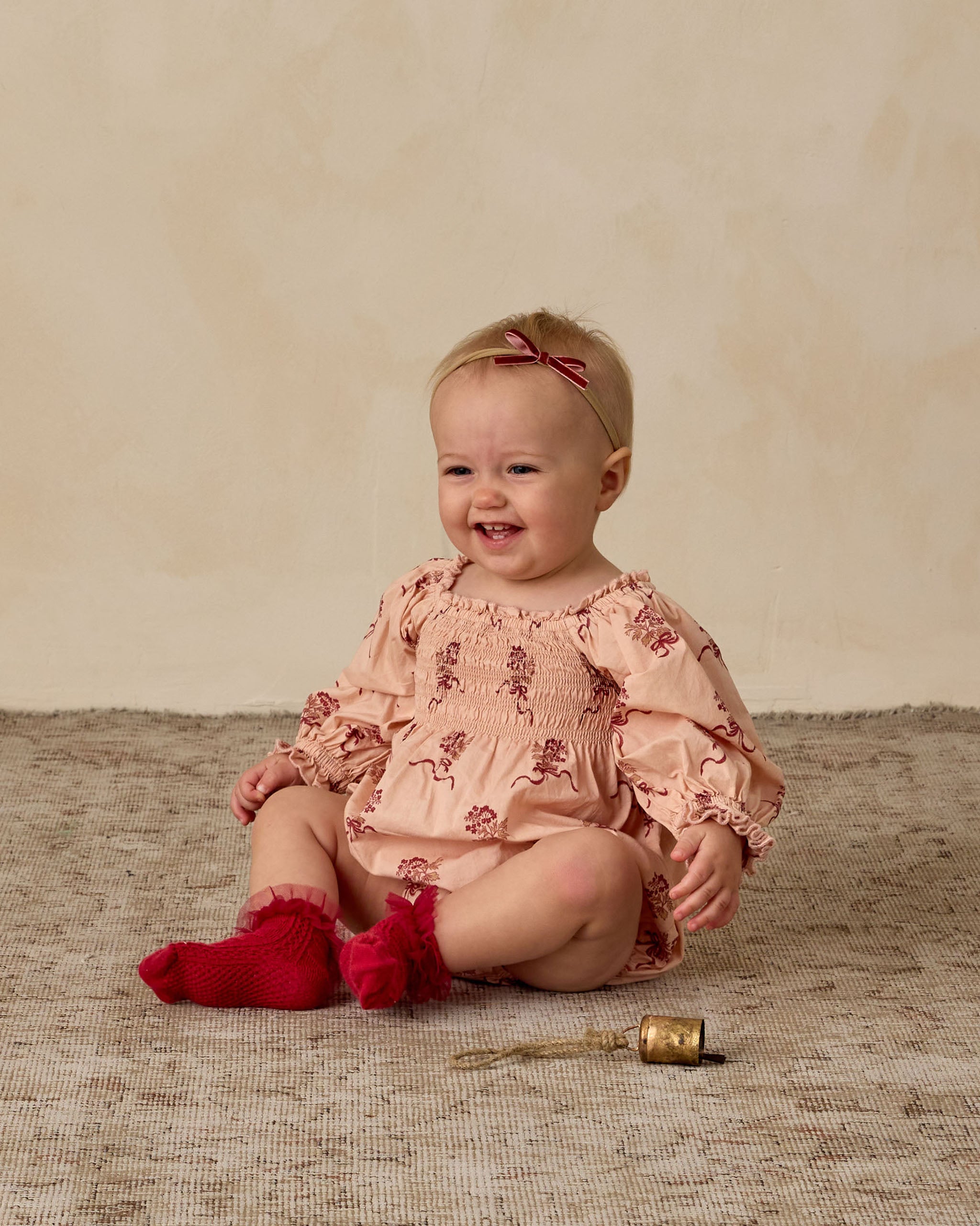 Ruffle Socks | Ruby, Silver Shimmer